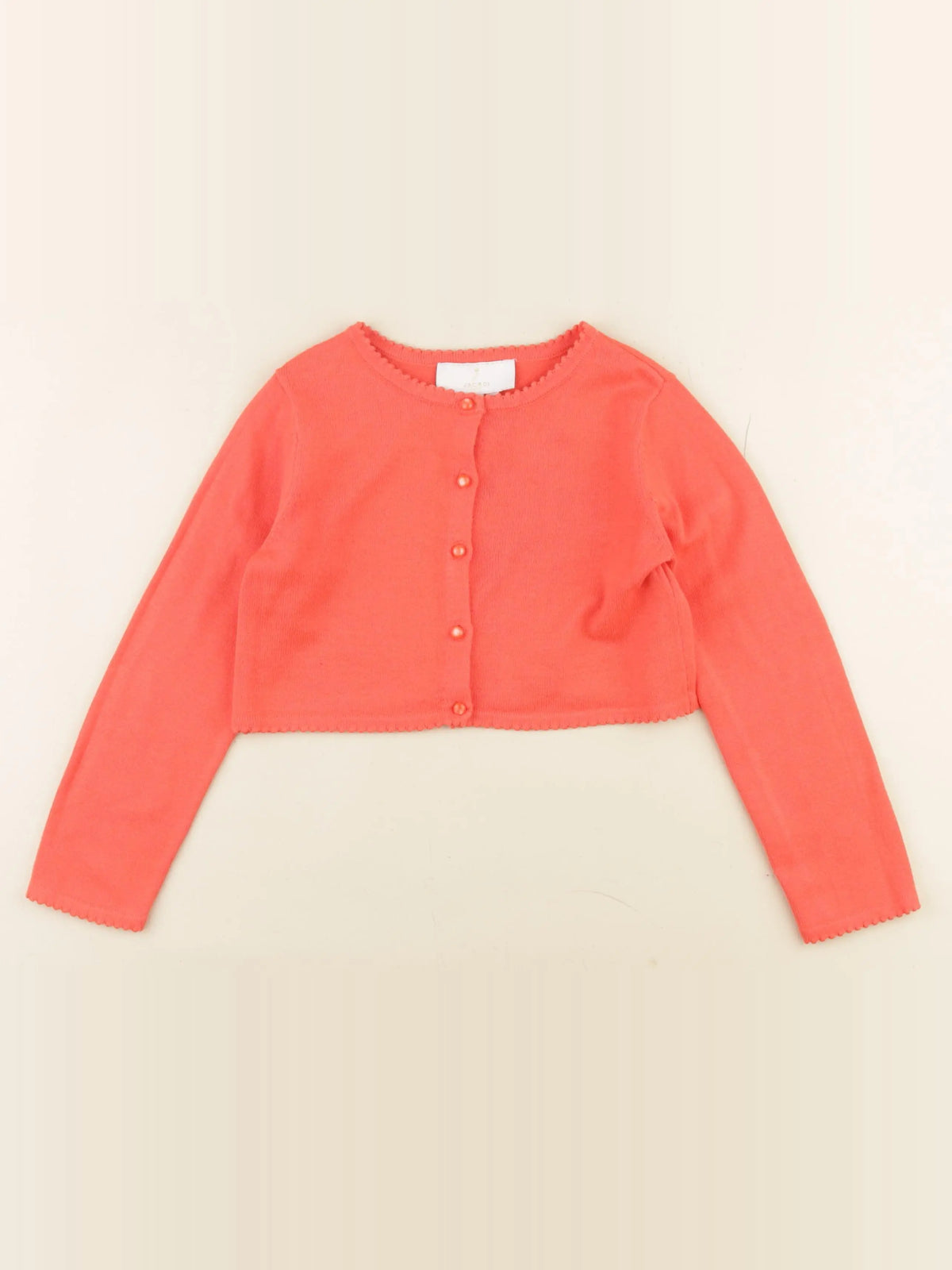 Jacadi - gilet orange - 6 ans