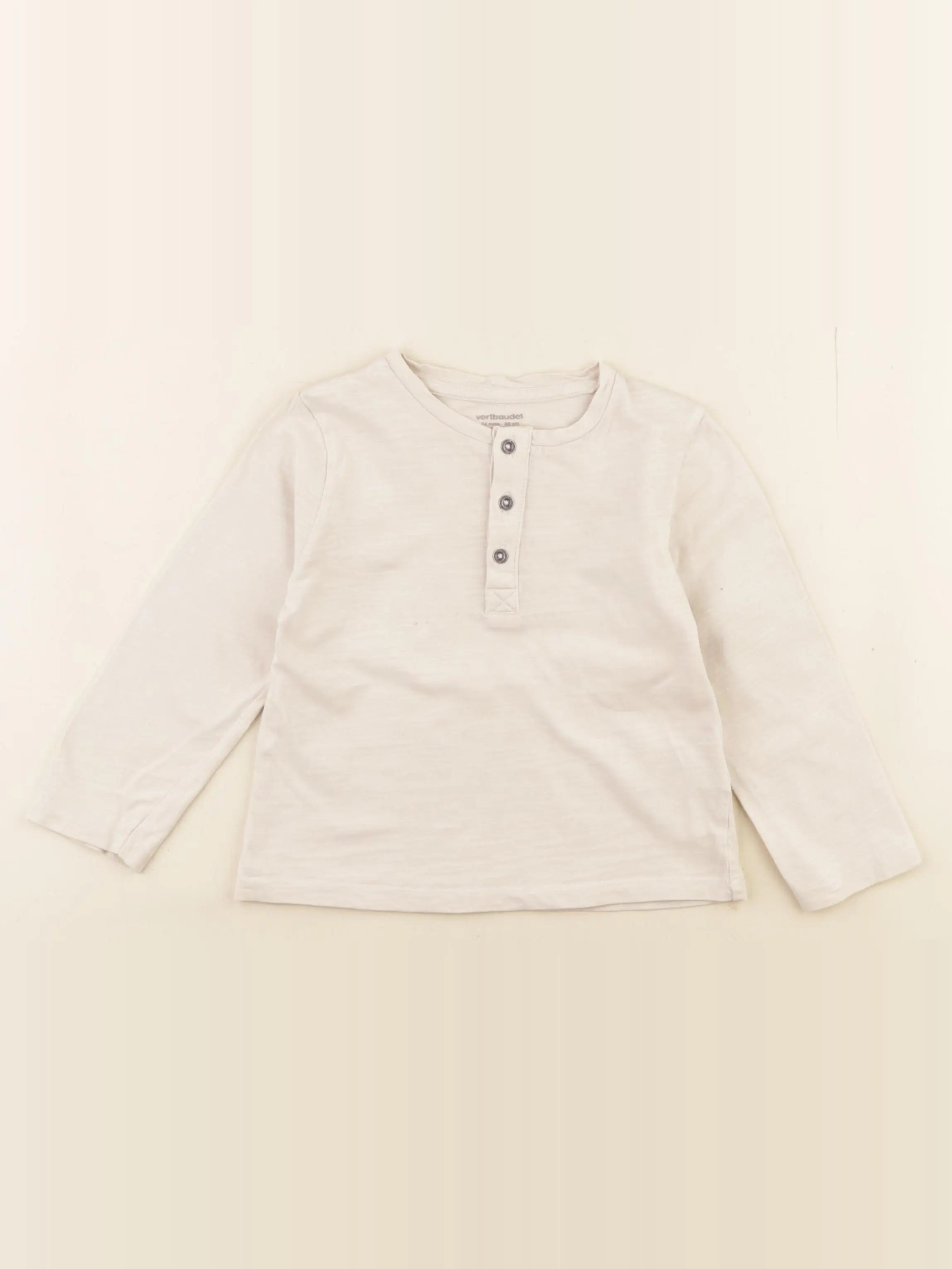 Vertbaudet - tee-shirt beige - 24 mois