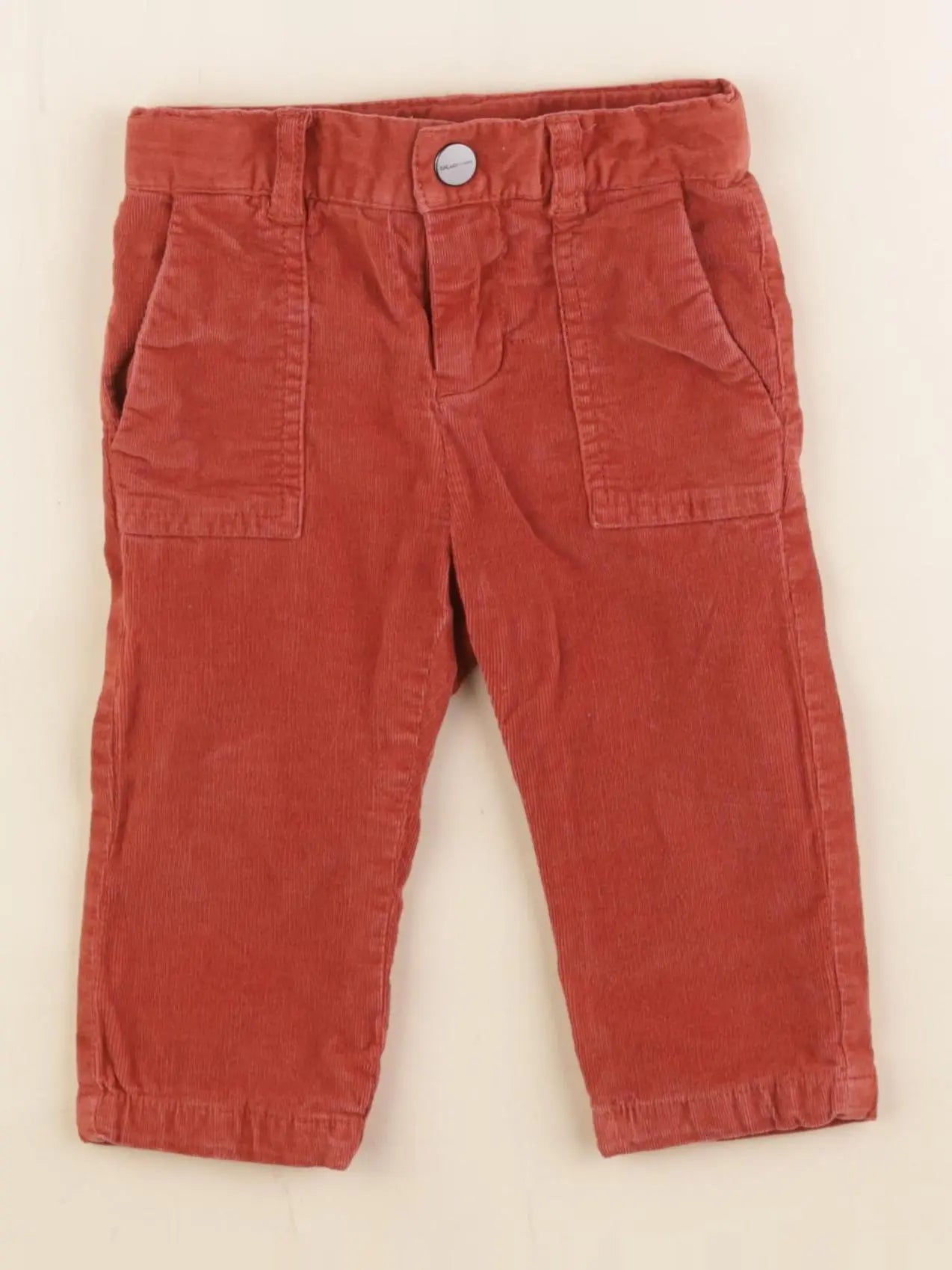 Jacadi - pantalon doublé orange - 12 mois