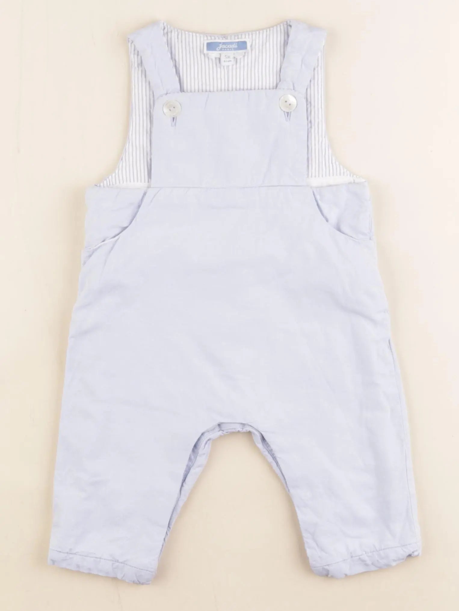 Jacadi - salopette doublé bleu - 6 mois