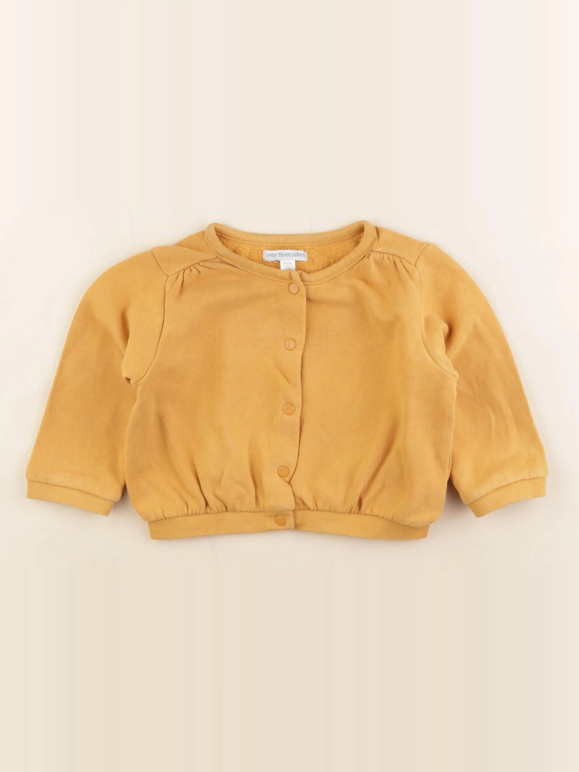 Vertbaudet - sweat jaune - 18 mois