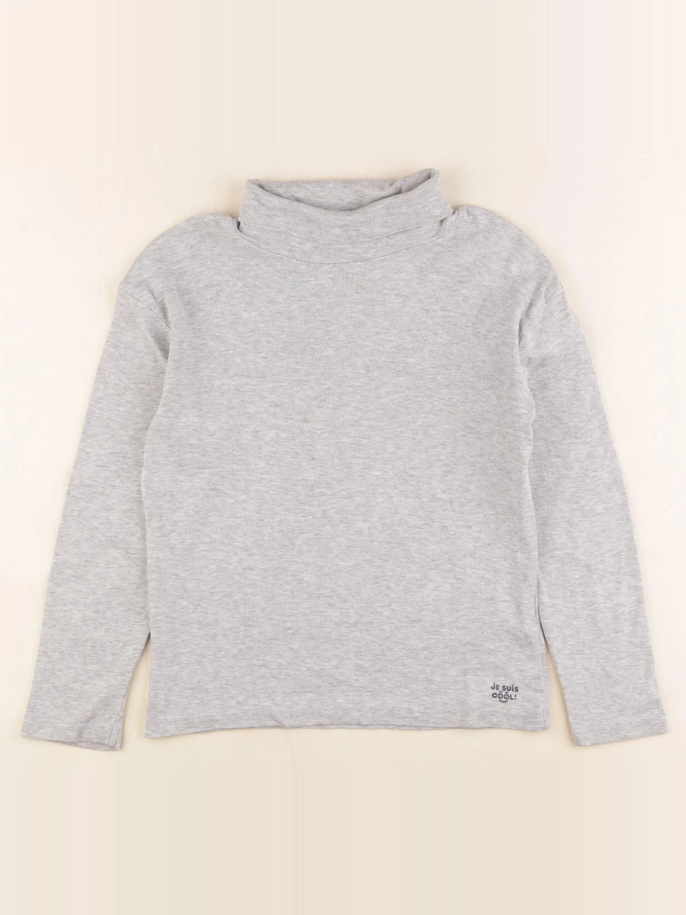 Vertbaudet - sous-pull gris - 8 ans