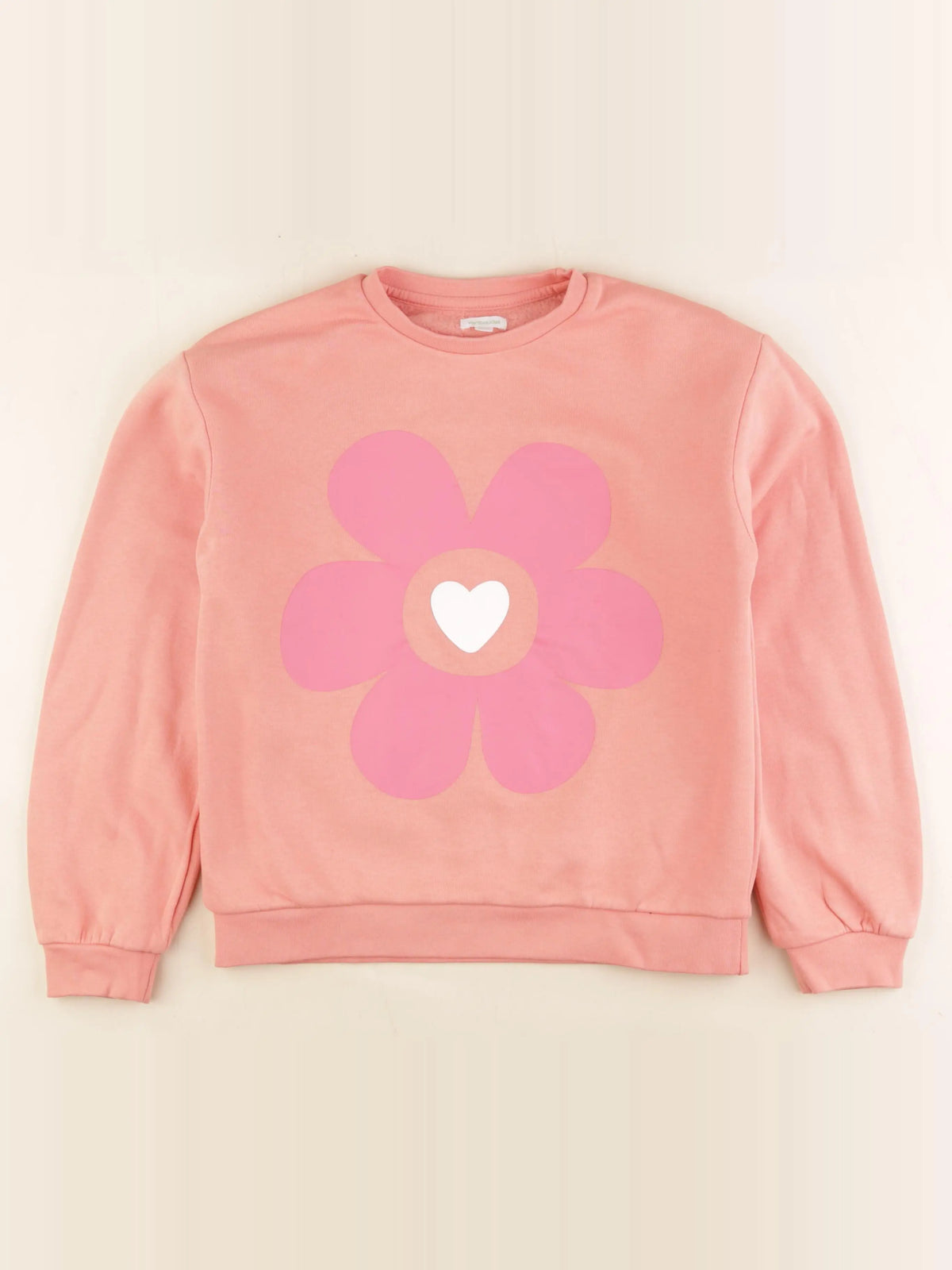 Vertbaudet - sweat orange - 12 ans