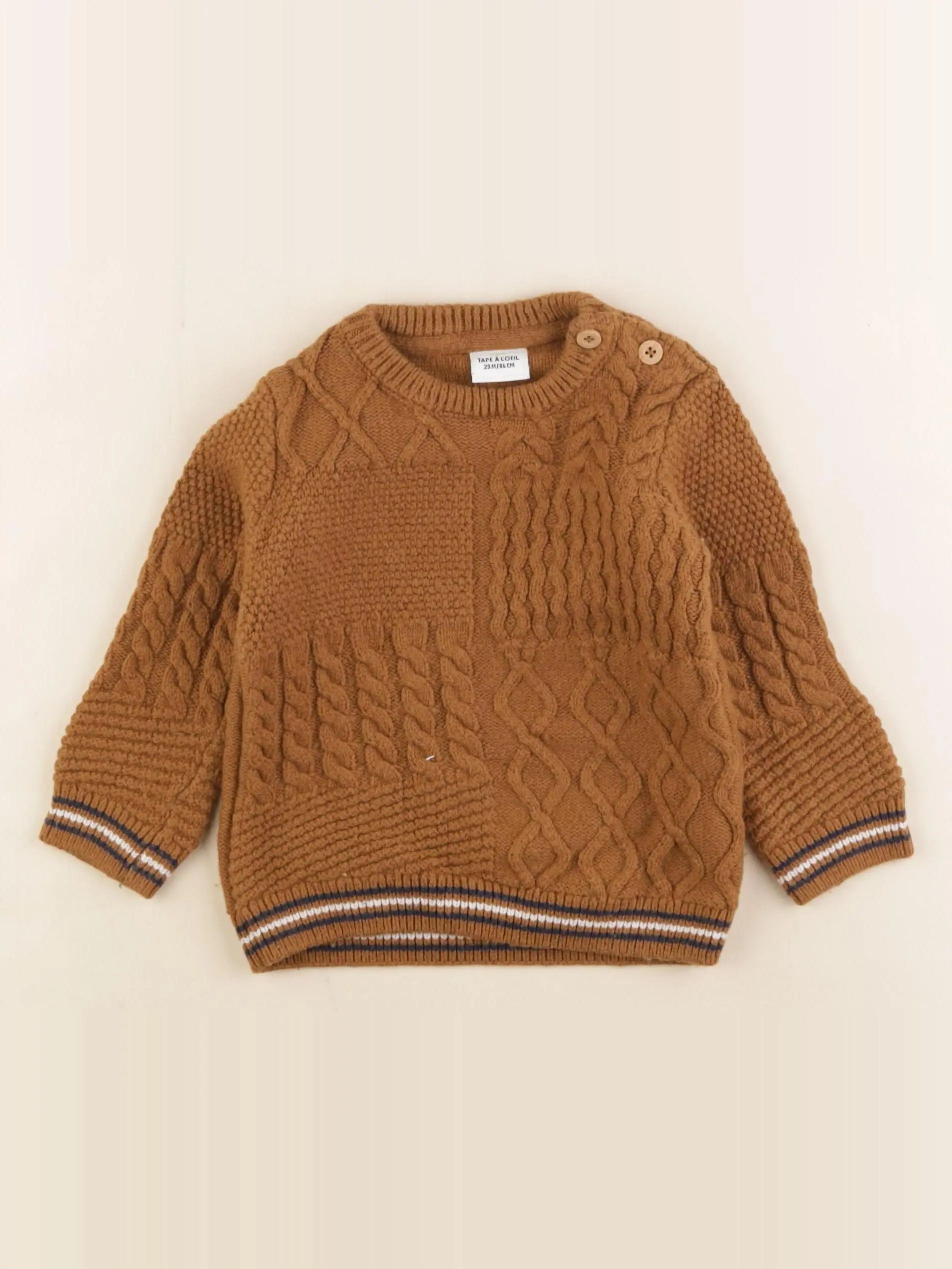 Tape à l'oeil - pull marron - 24 mois