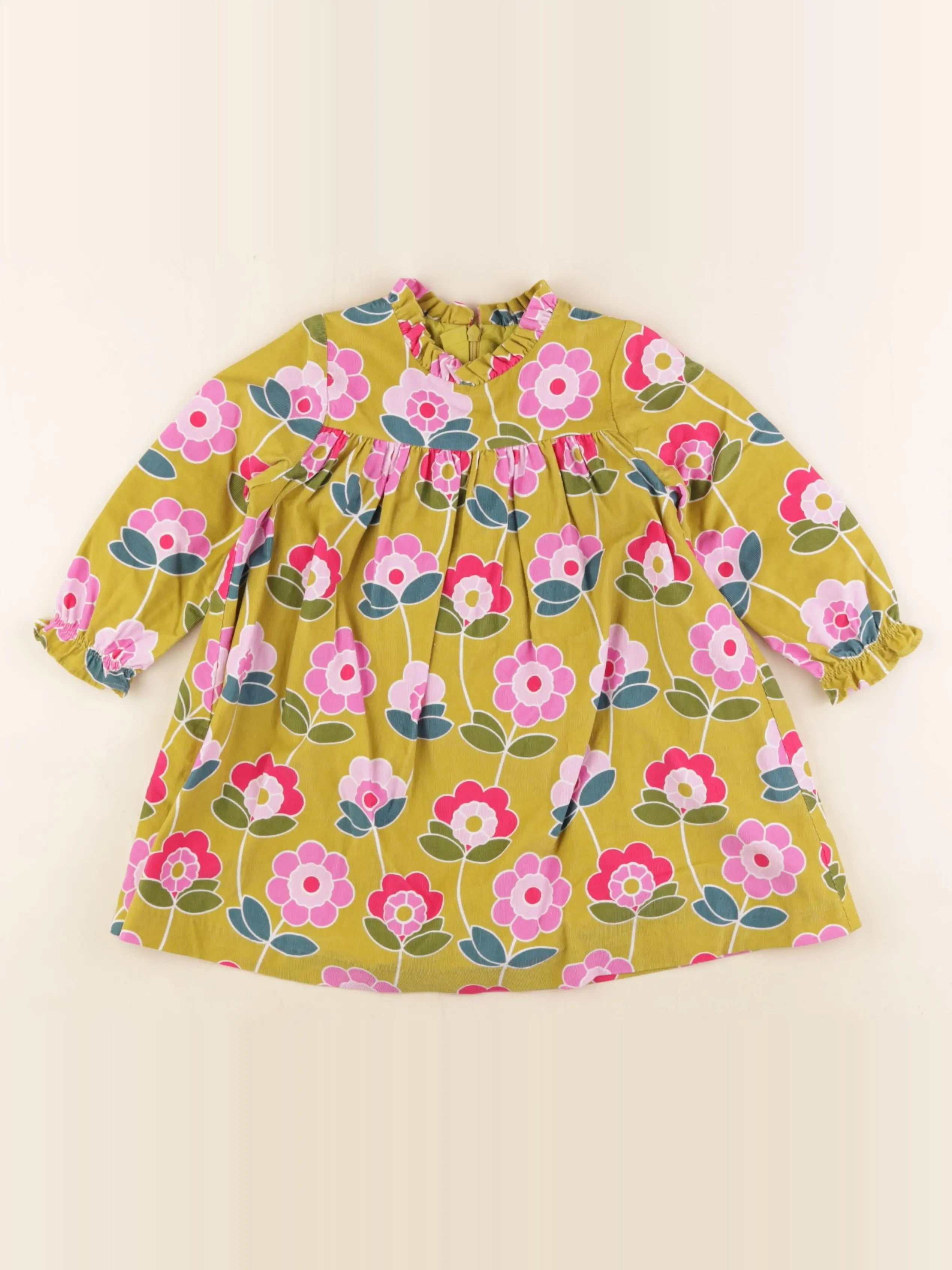 Jacadi - robe vert, rose - 36 mois