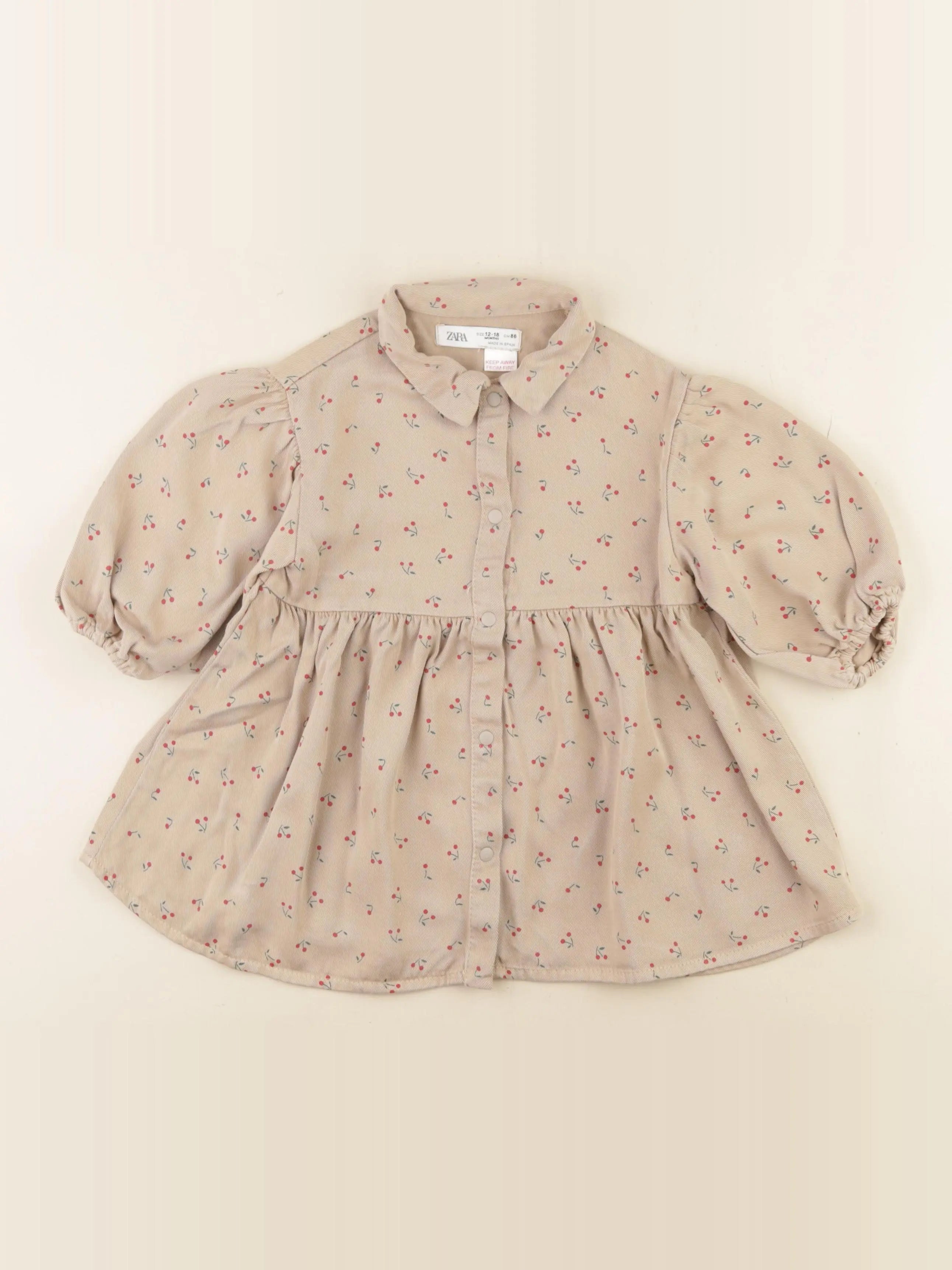 Zara - robe beige - 12/18 mois