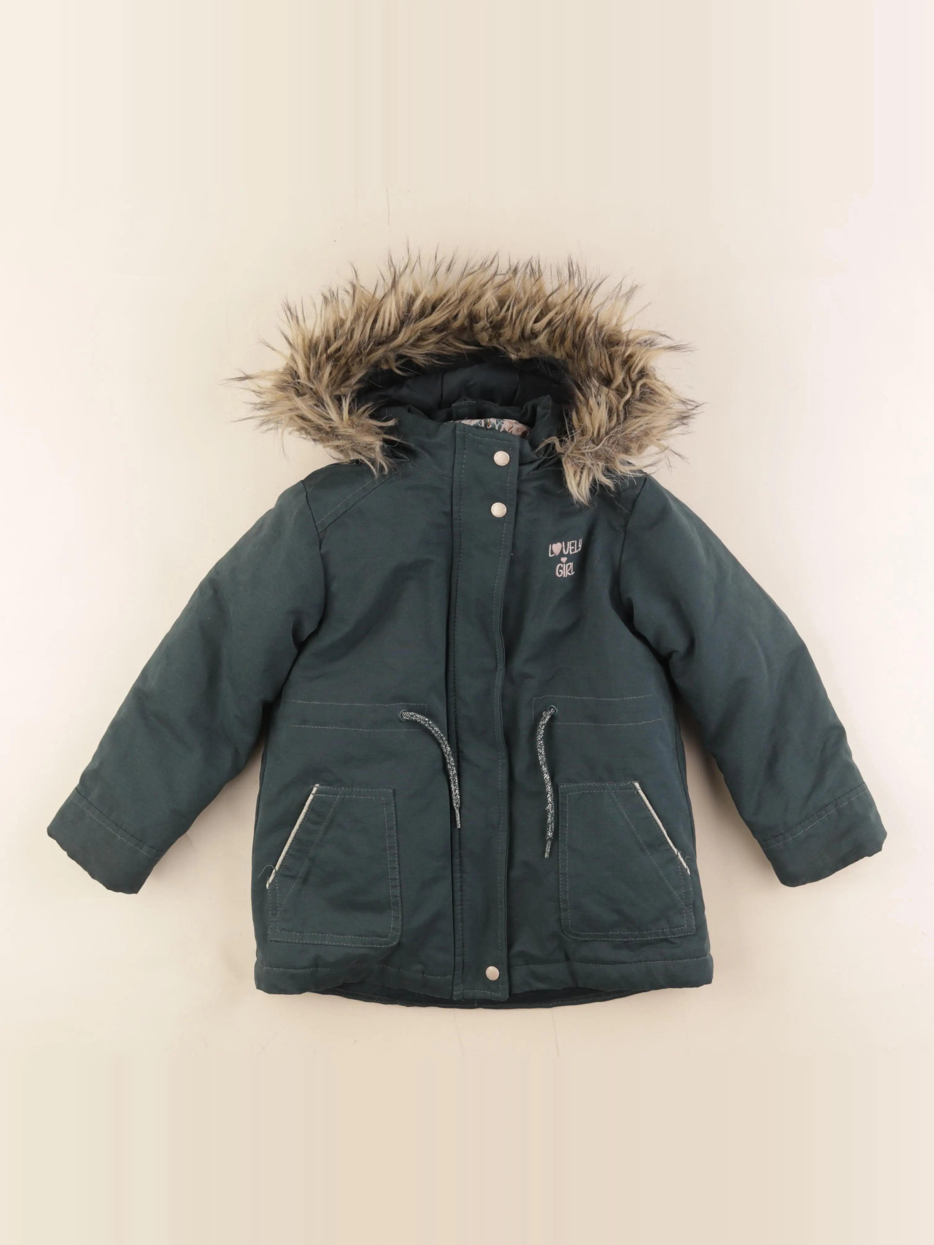 Vertbaudet - parka vert - 4 ans