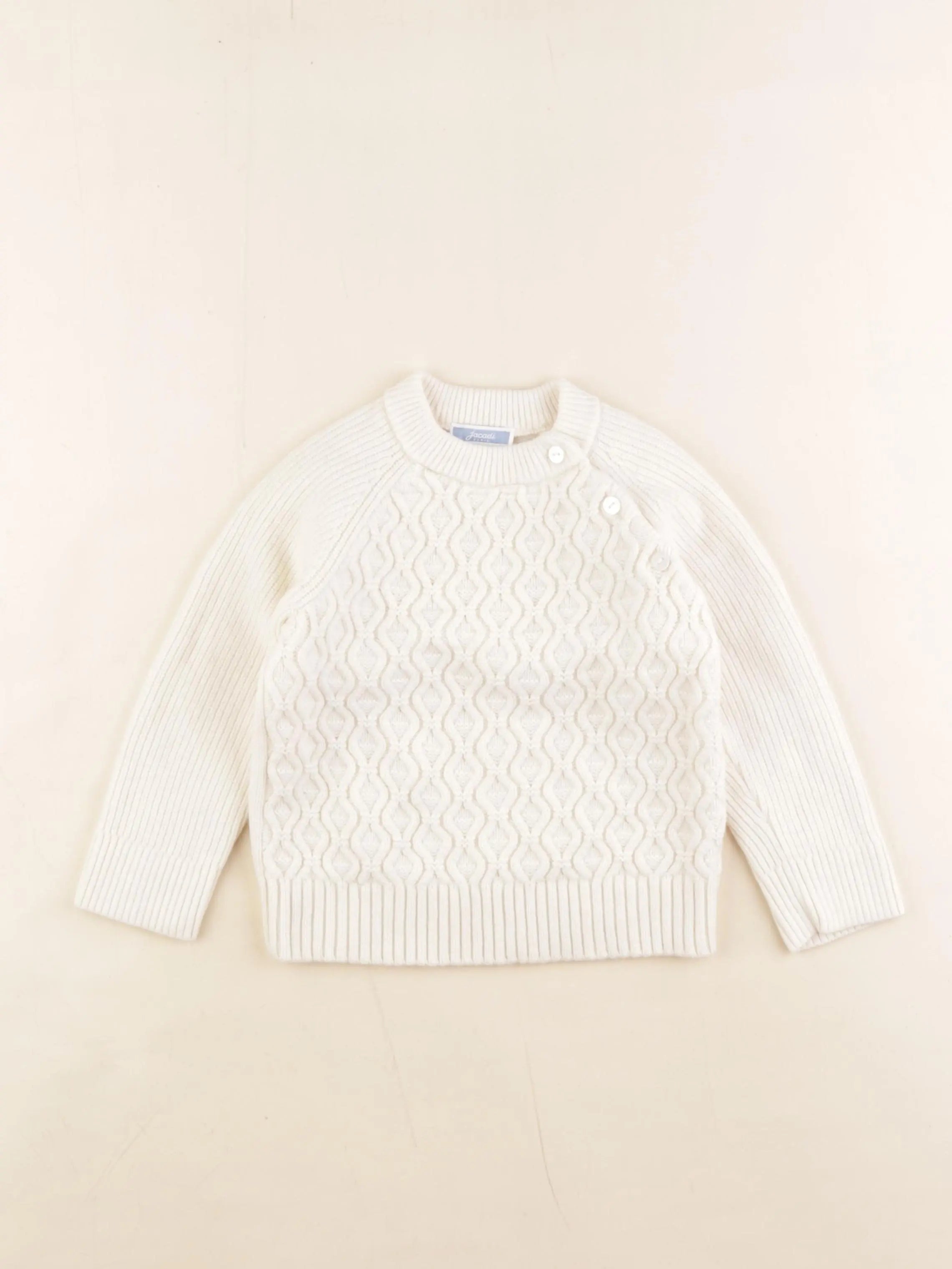 Jacadi - pull blanc - 36 mois