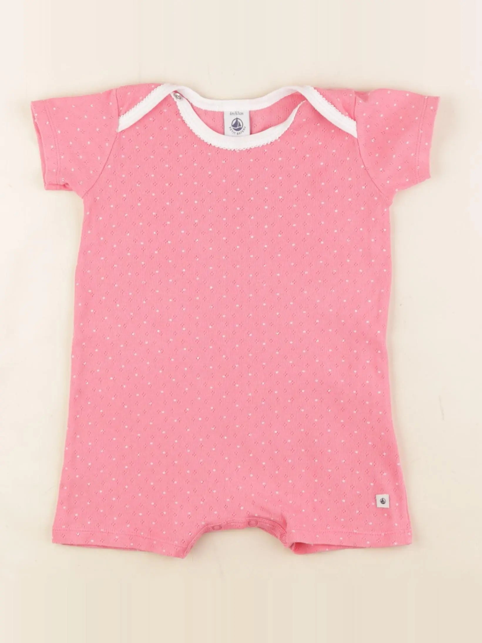 Petit Bateau - pyjama coton rose - 6 mois