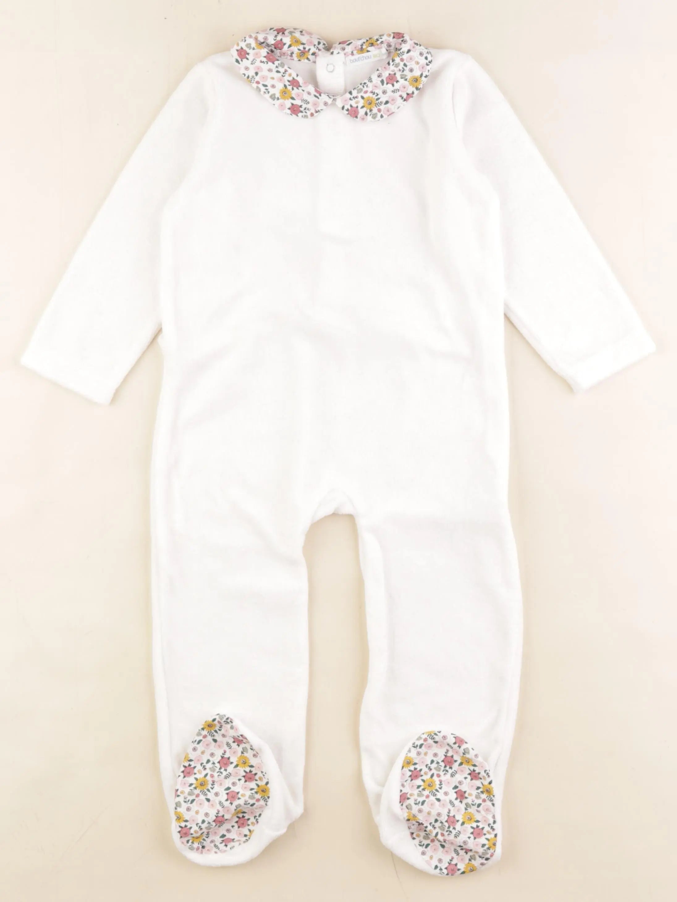 Boutchou - pyjama velours blanc - 24 mois