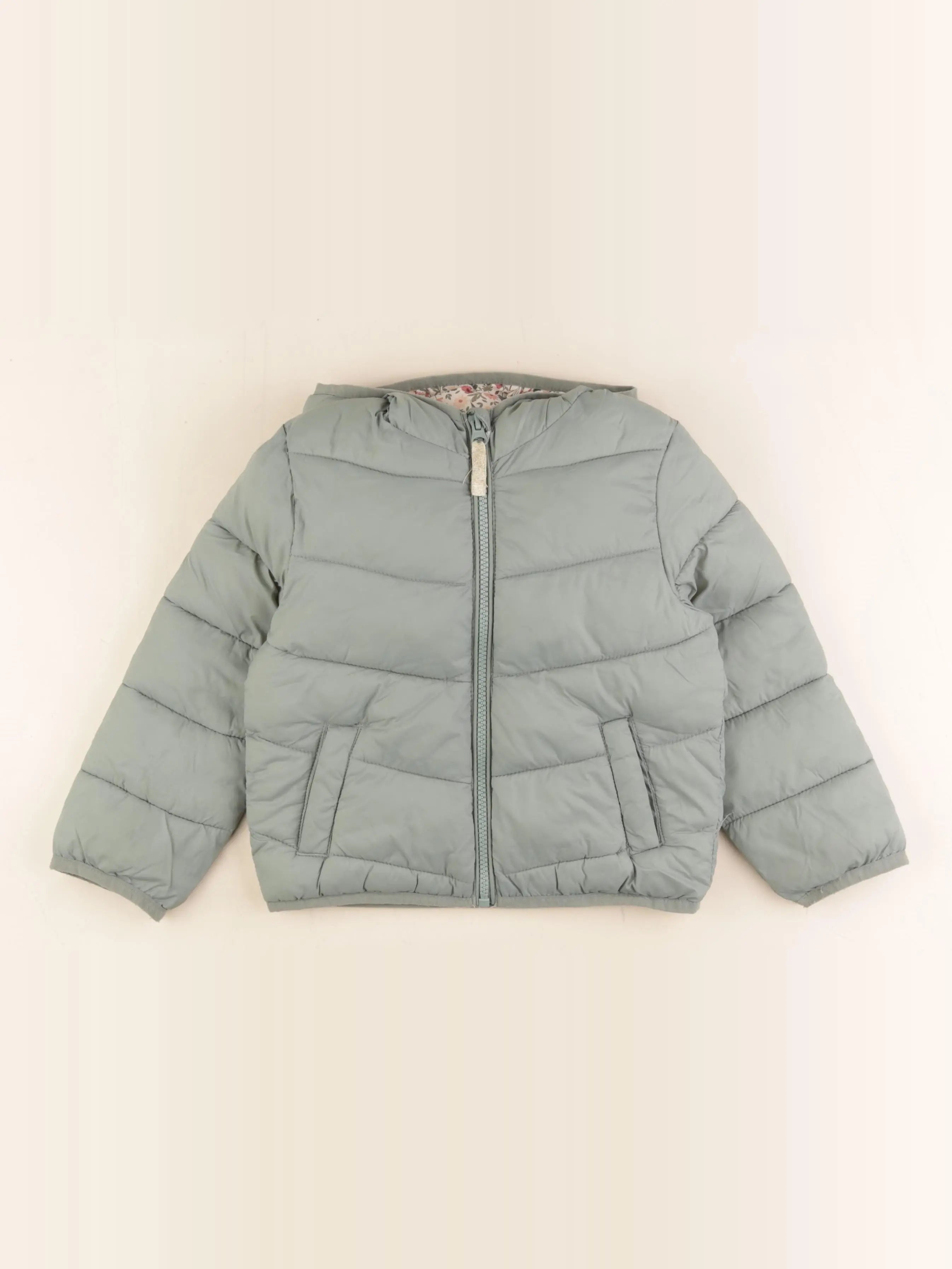 Vertbaudet - doudoune vert - 4 ans