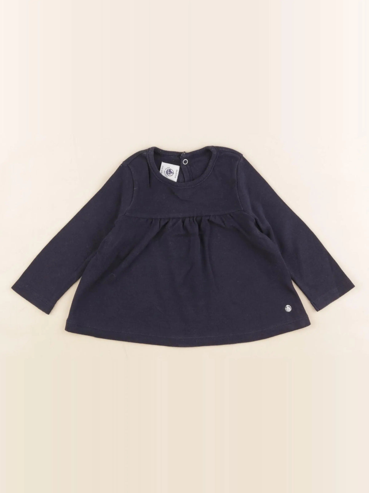 Petit Bateau - tee-shirt bleu - 6 mois