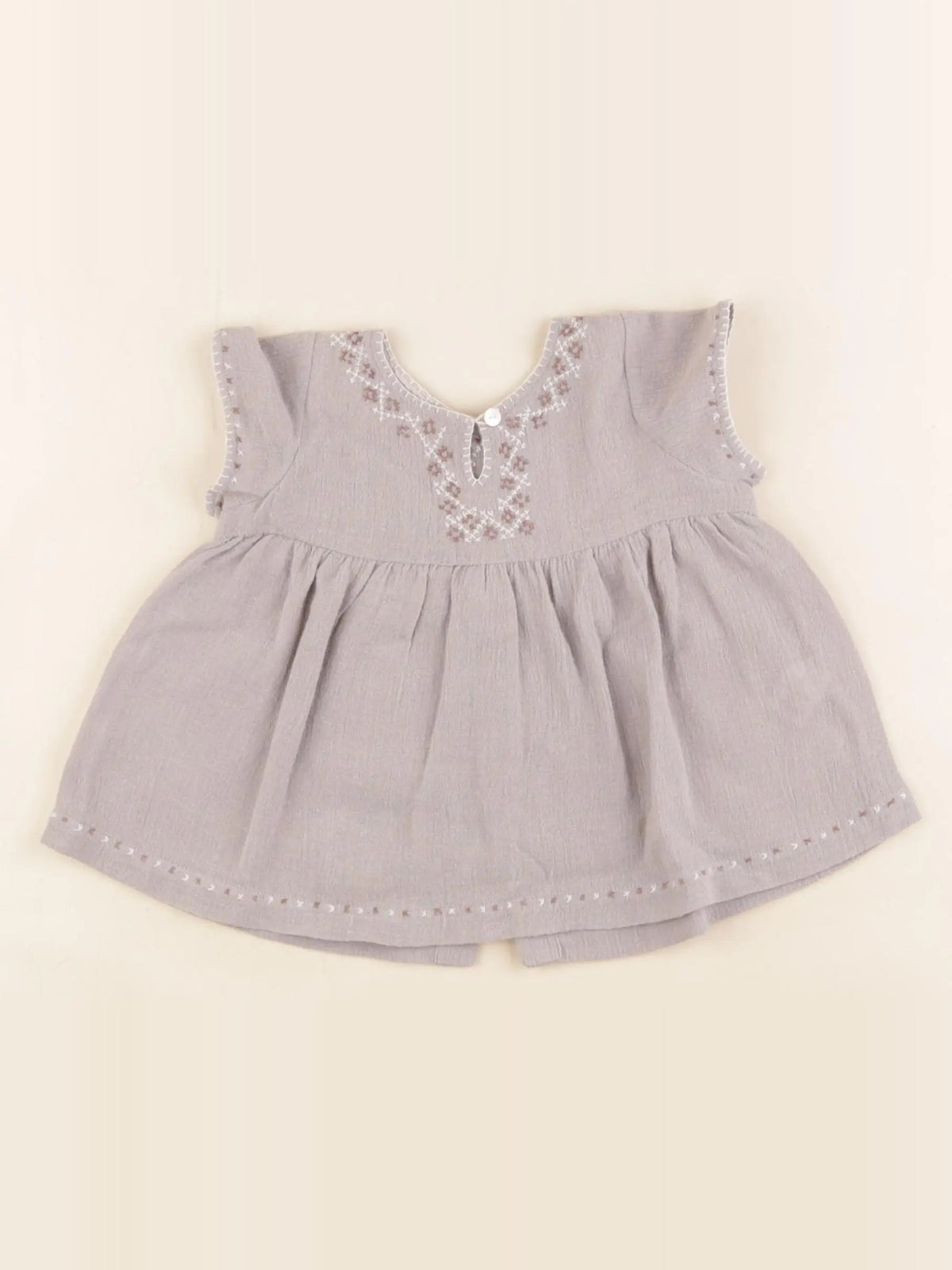 Bonpoint - blouse gris - 12 mois
