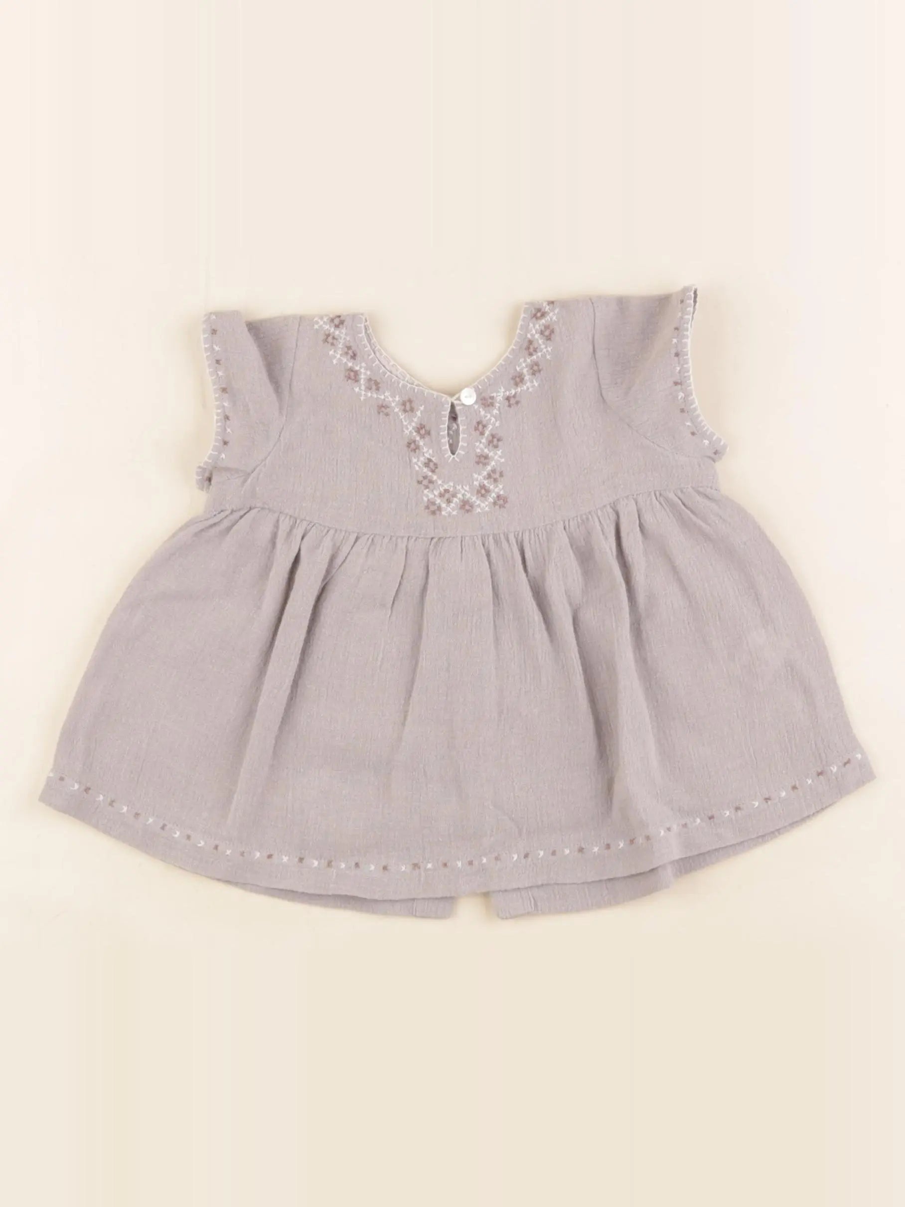 Bonpoint - blouse gris - 12 mois