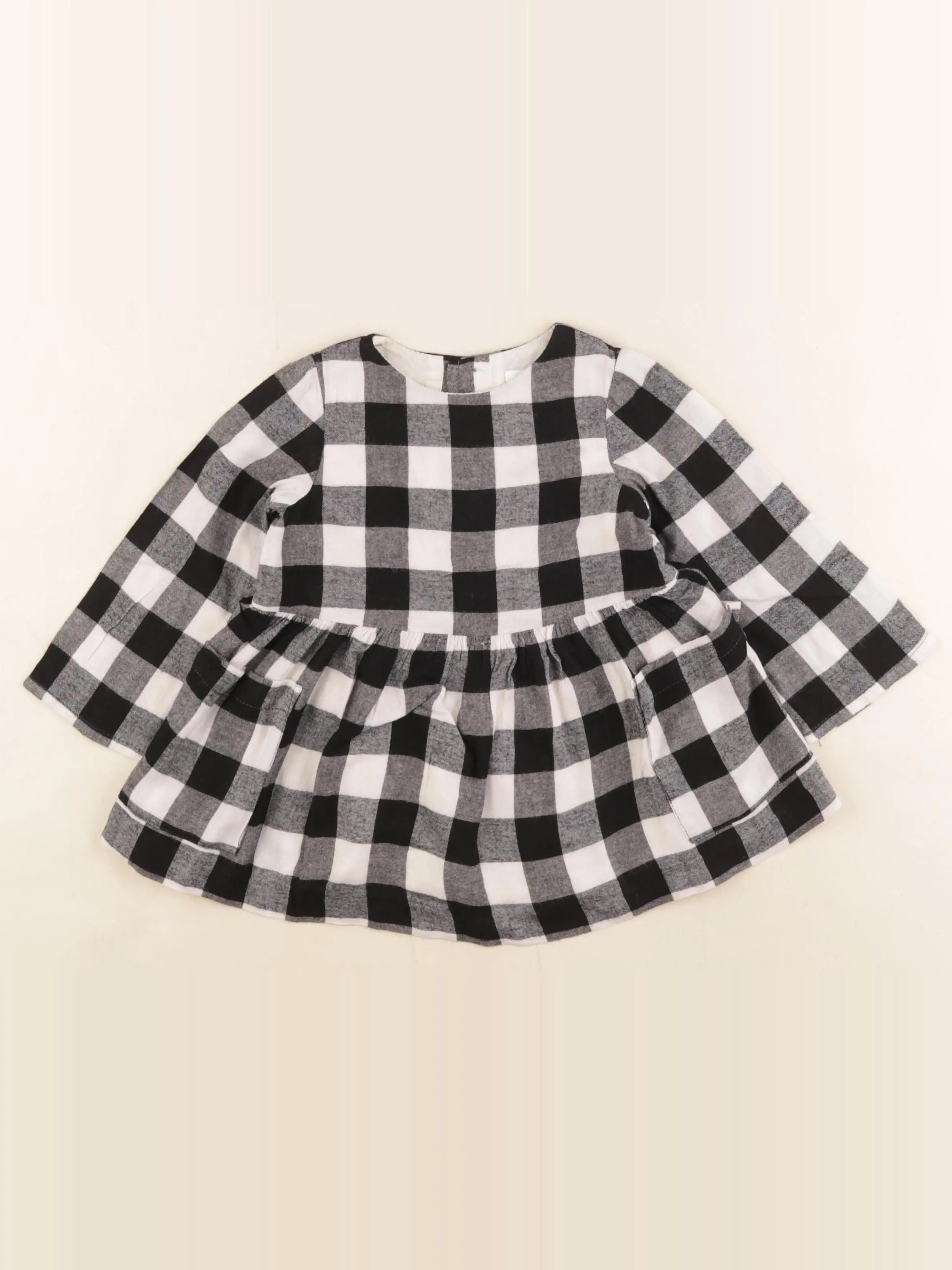 Zara - robe noir, blanc - 12/18 mois