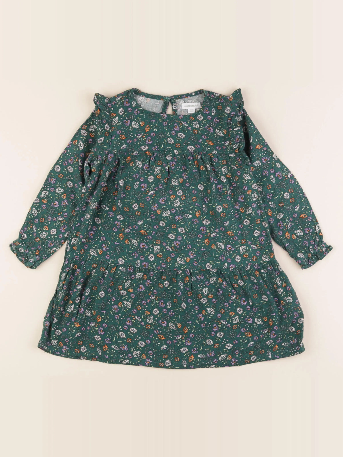Vertbaudet - robe vert - 3 ans