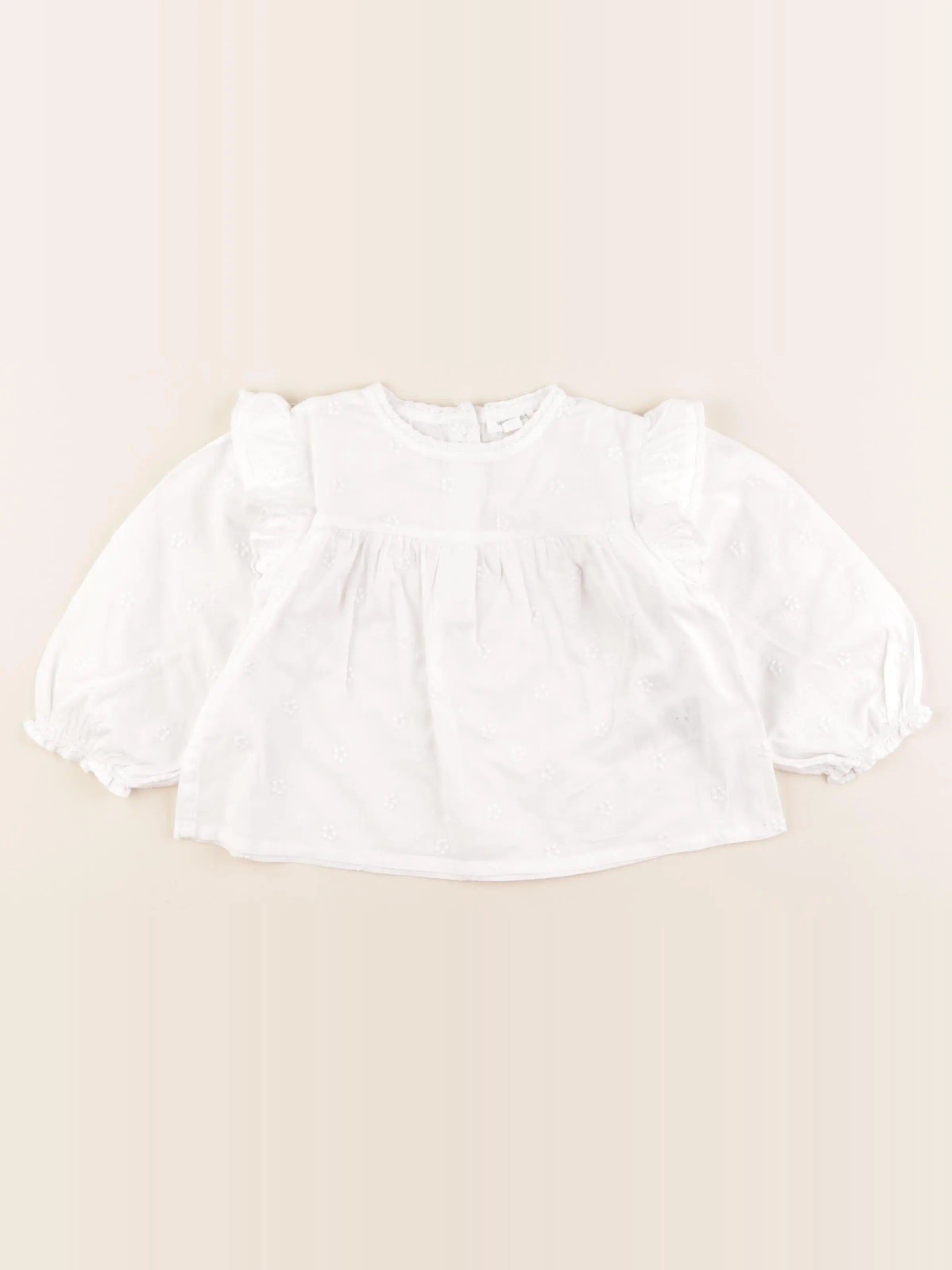 Vertbaudet - blouse blanc - 18 mois