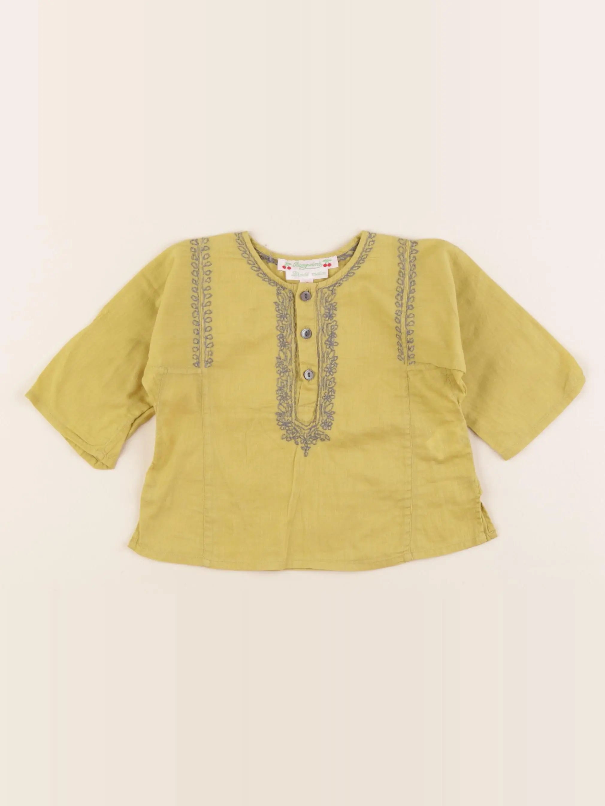 Bonpoint - blouse vert - 6 mois