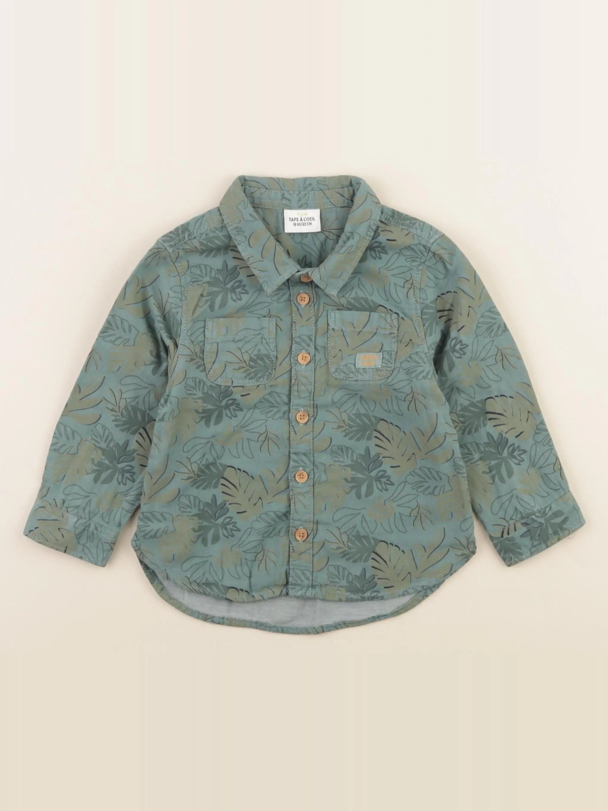 Tape à l'oeil - chemise vert - 18 mois