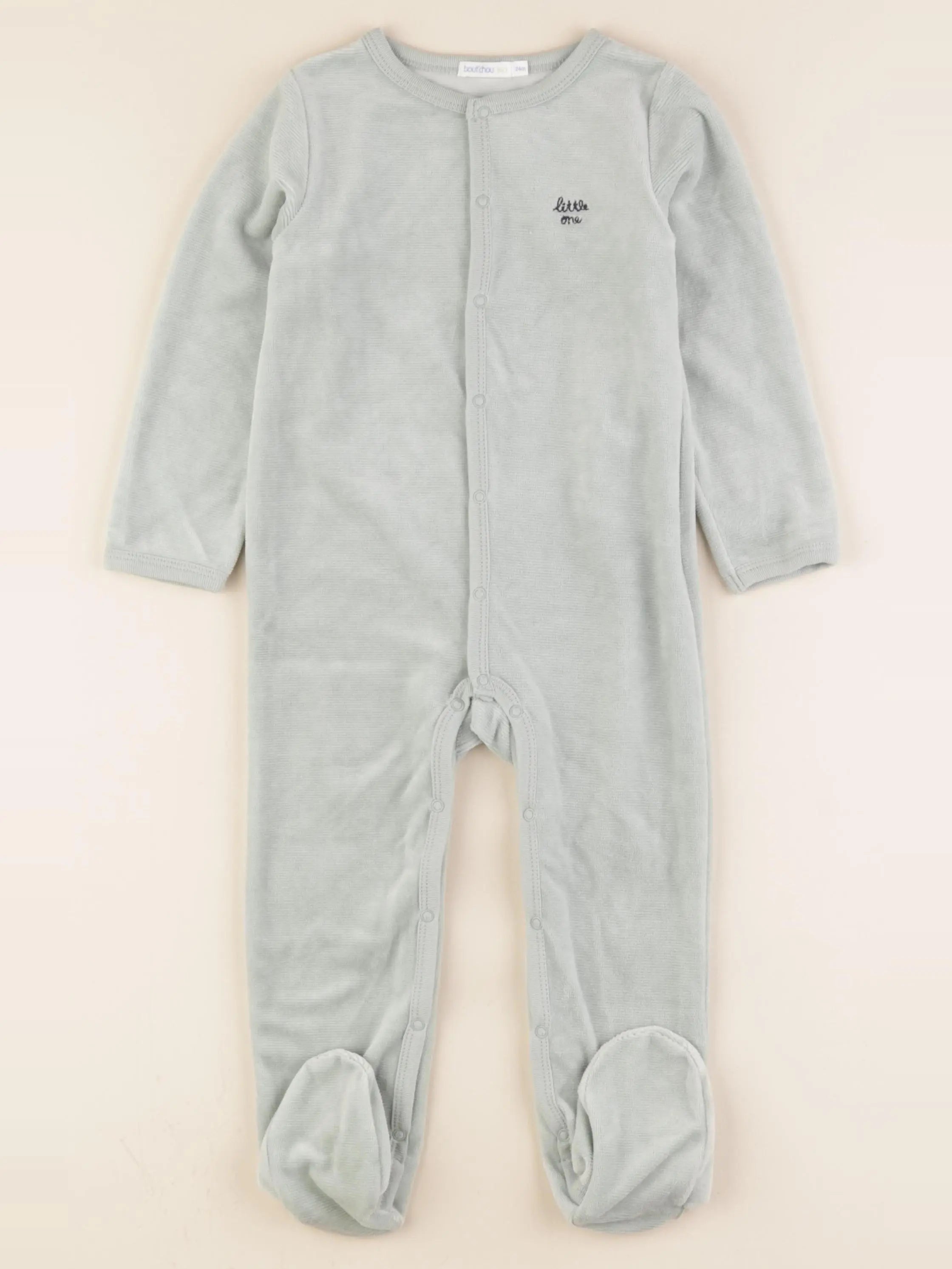 Boutchou - pyjama velours vert - 24 mois