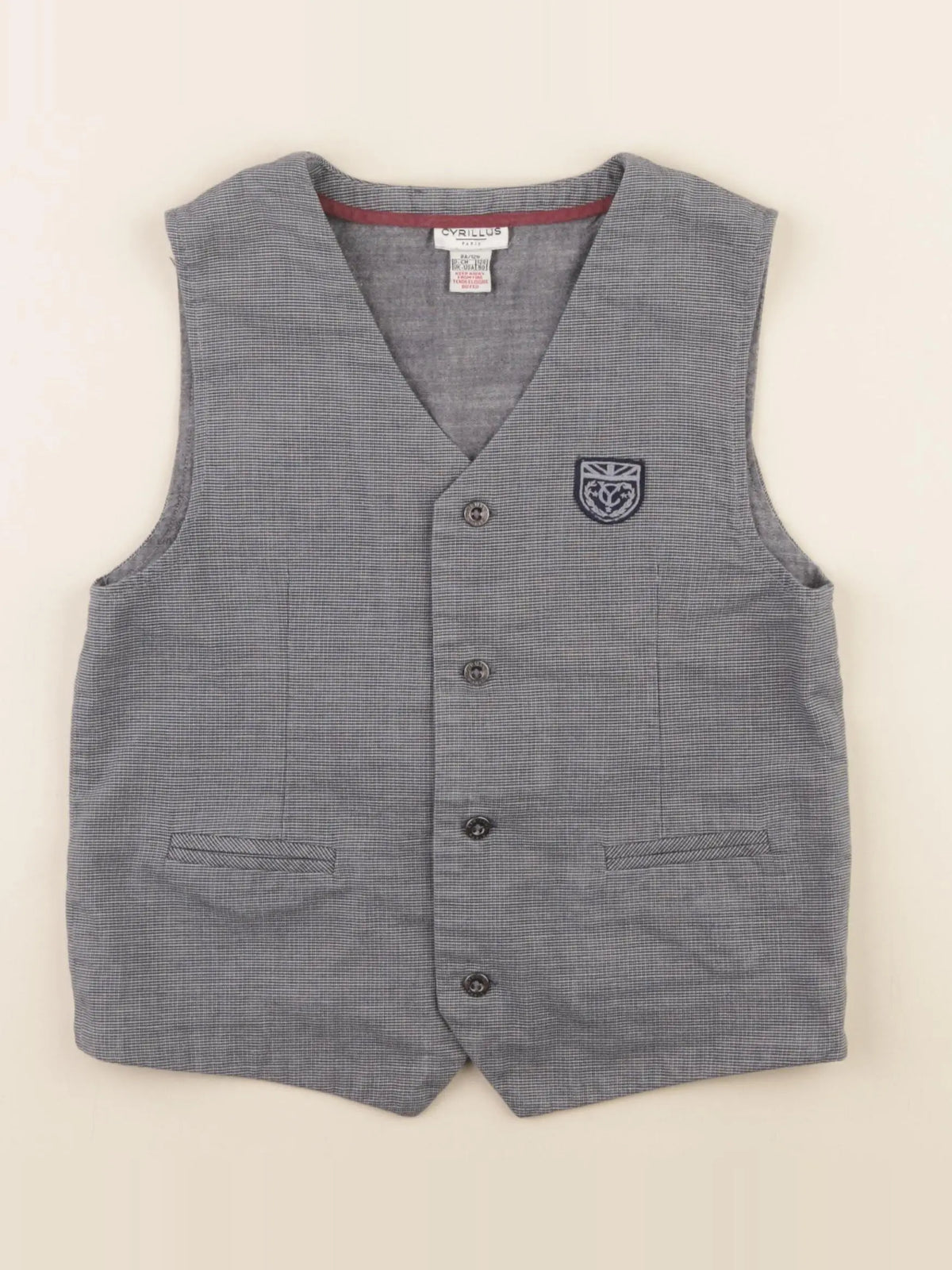 Cyrillus - gilet gris - 8 ans