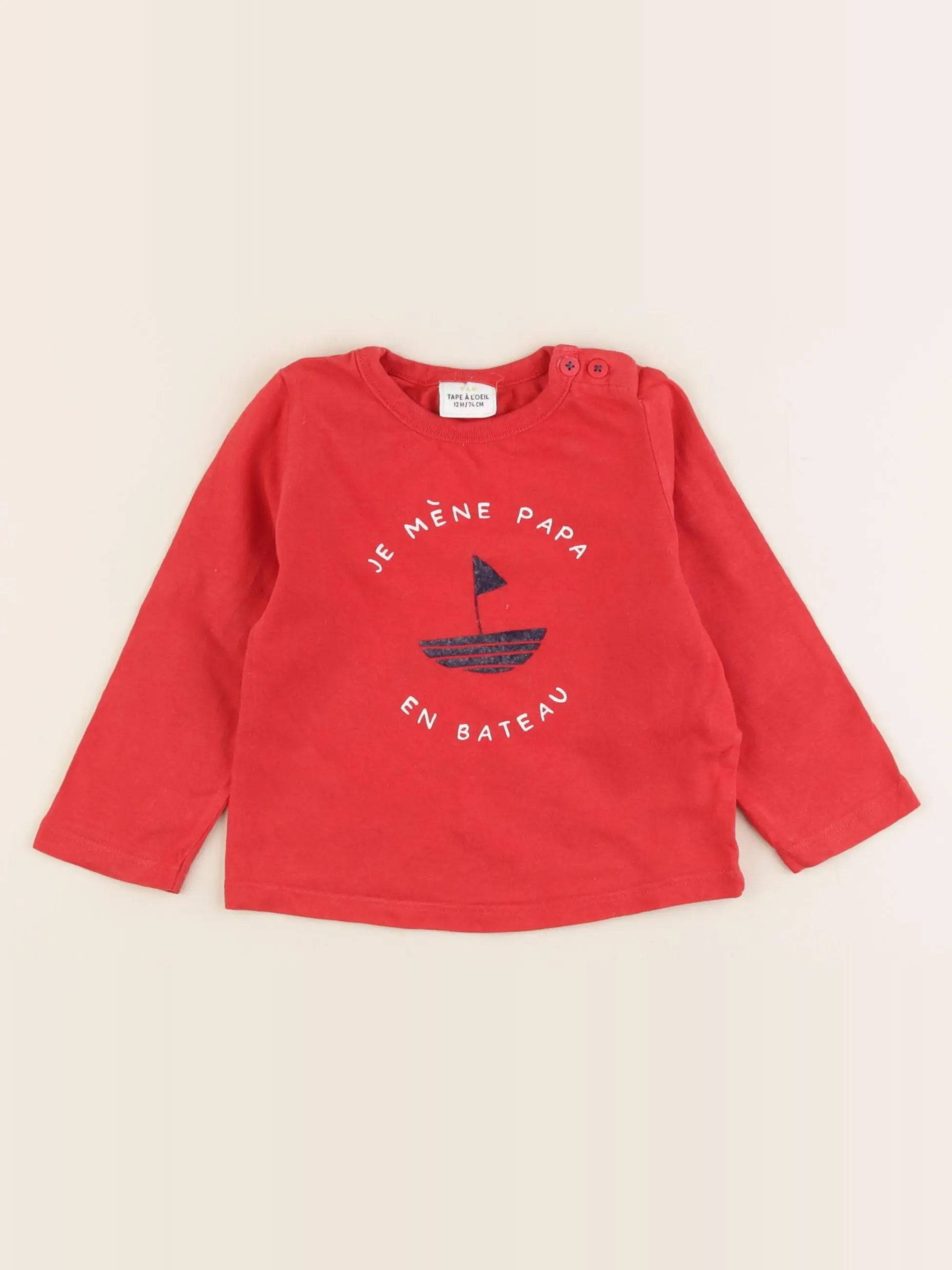 Tape à l'oeil - tee-shirt rouge - 12 mois