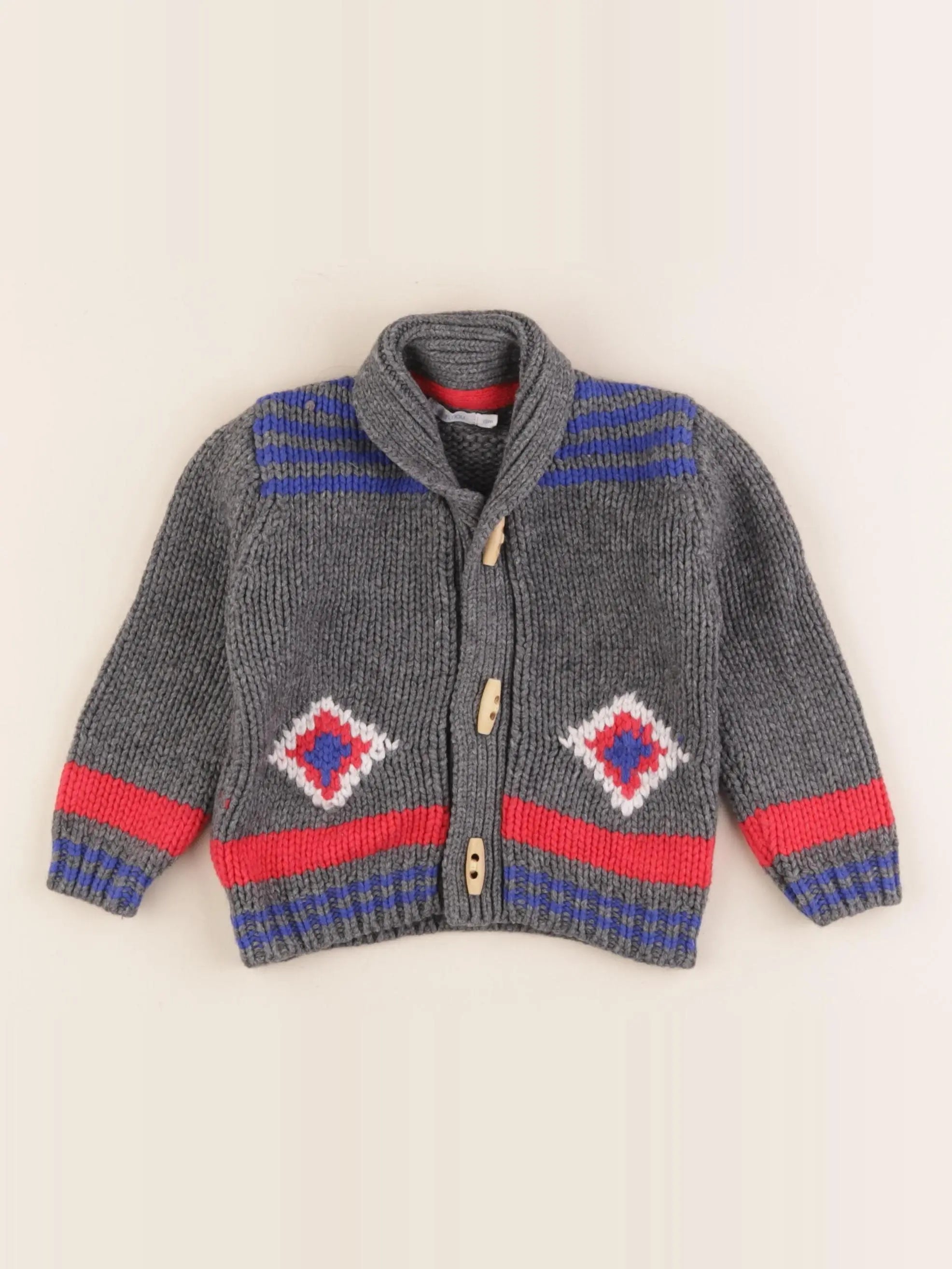 Boutchou - gilet gris - 12 mois