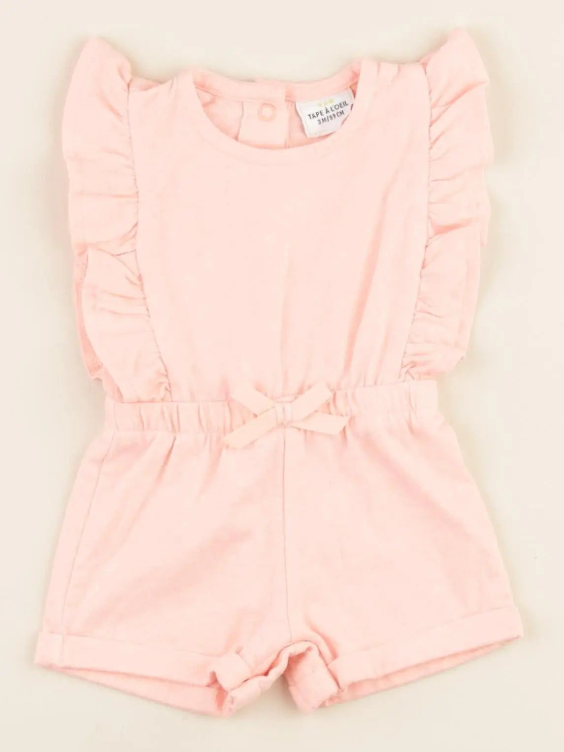 Tape à l'oeil - combinaison rose - 3 mois