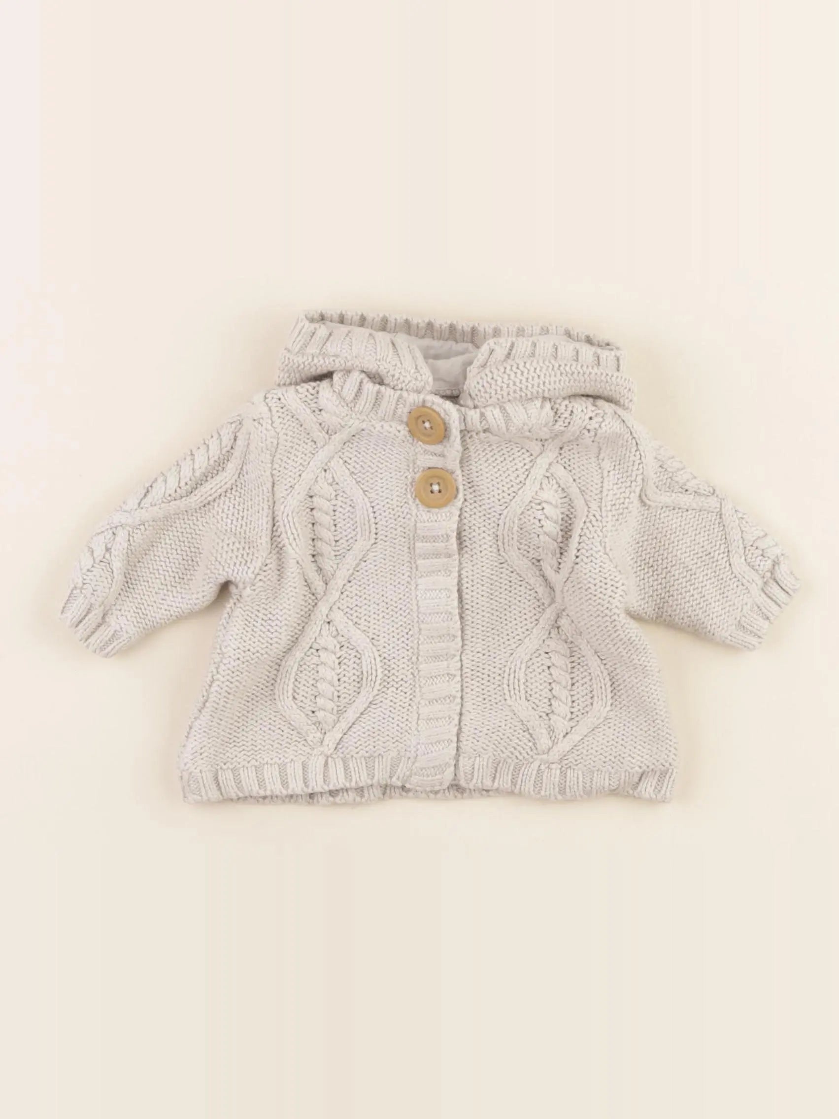 Vertbaudet - veste beige - 1 mois