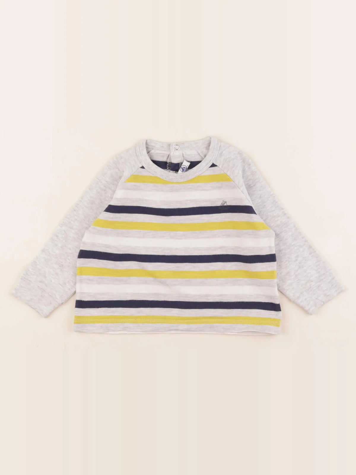 Petit Bateau - tee-shirt gris - 12 mois
