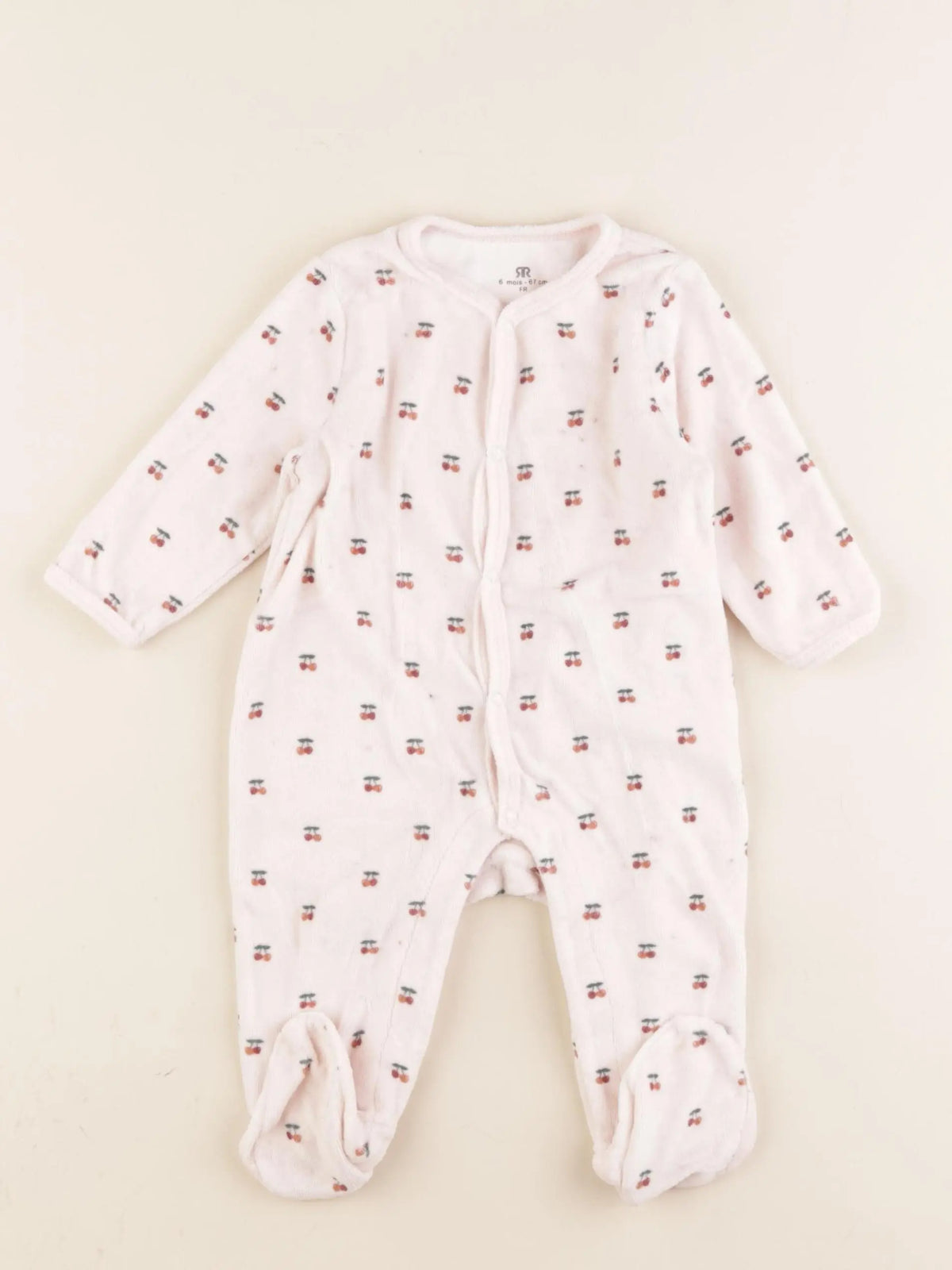 La Redoute - pyjama velours rose - 6 mois