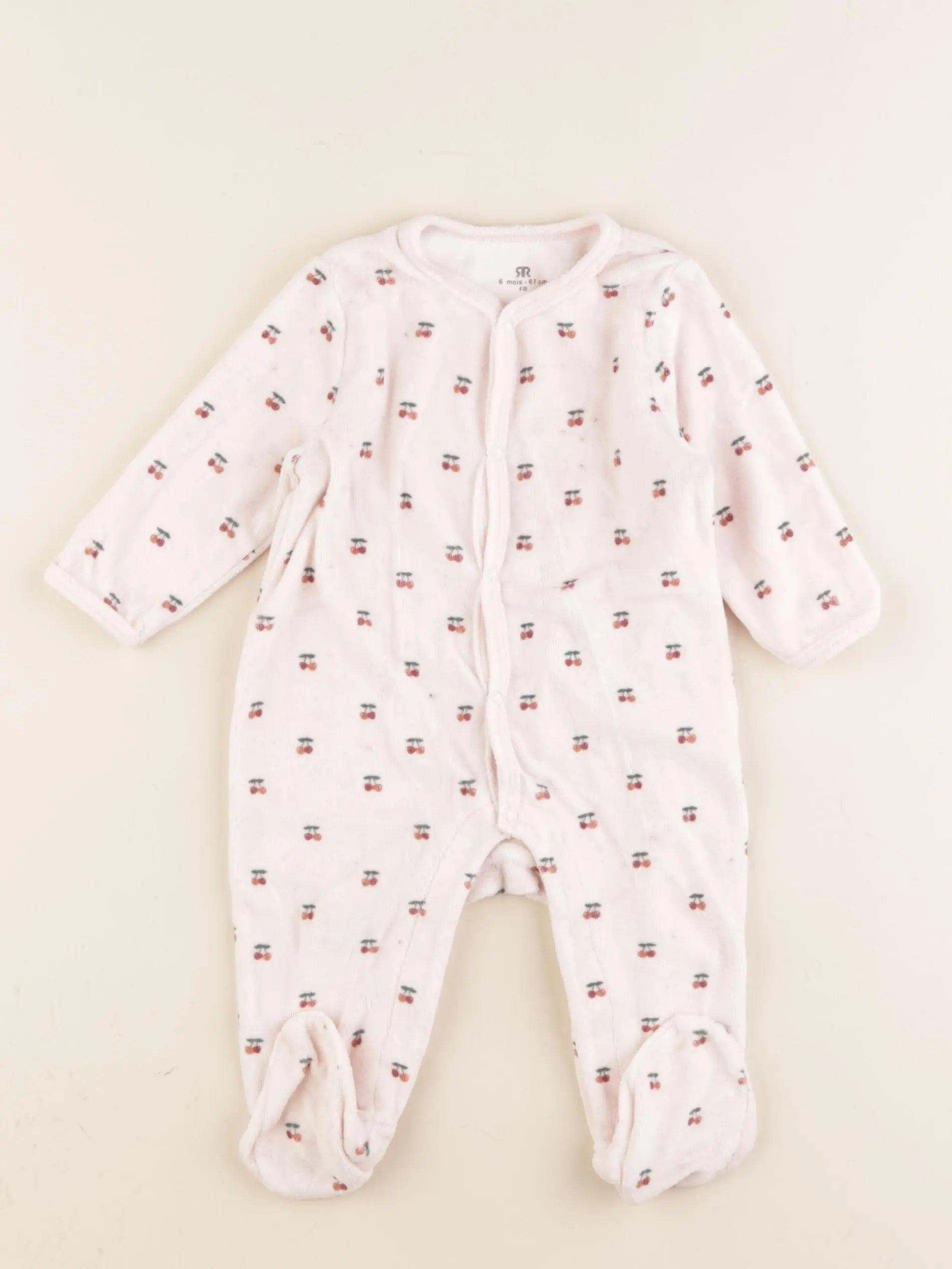 La Redoute - pyjama velours rose - 6 mois