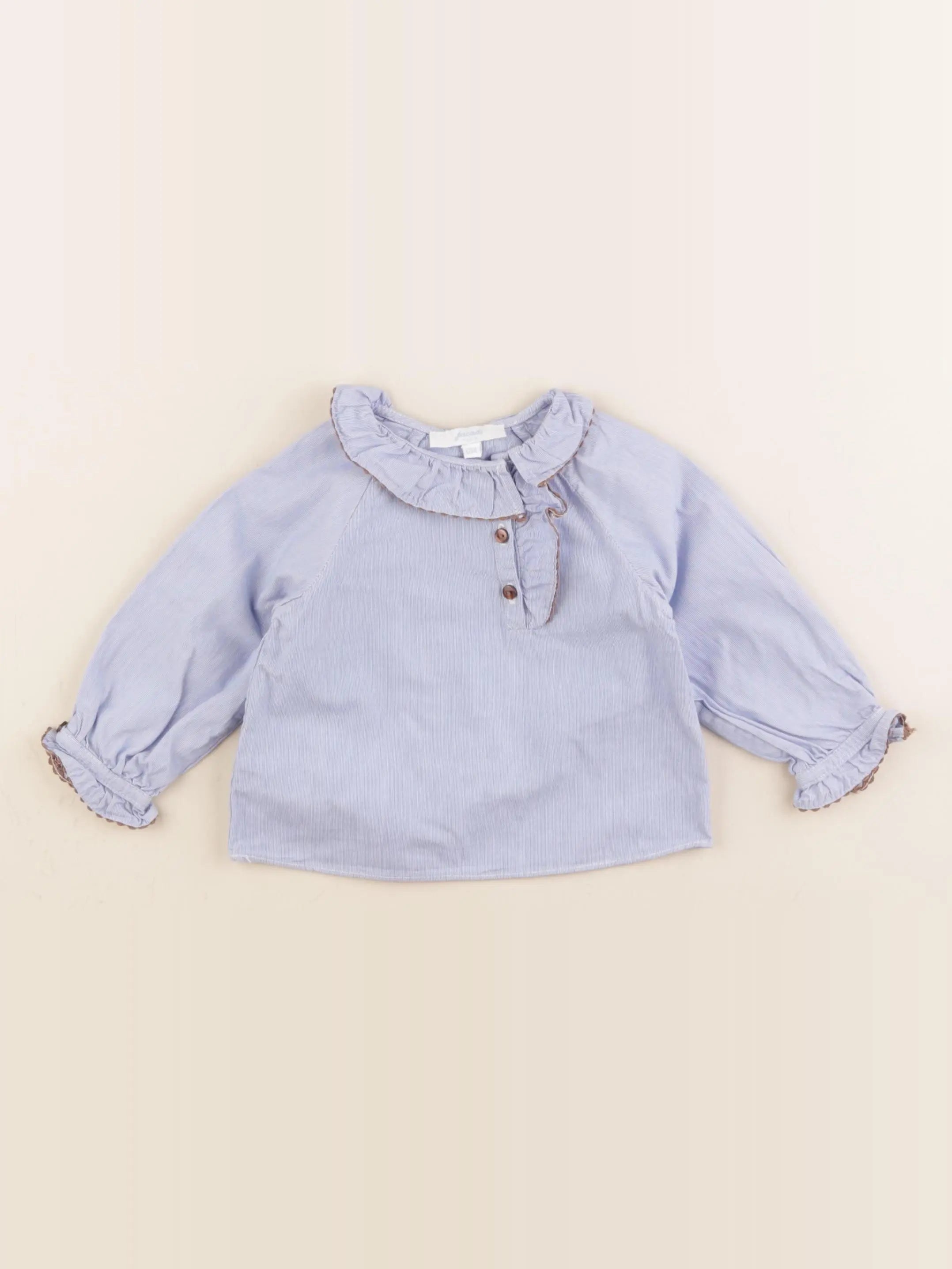 Jacadi - blouse bleu - 12 mois