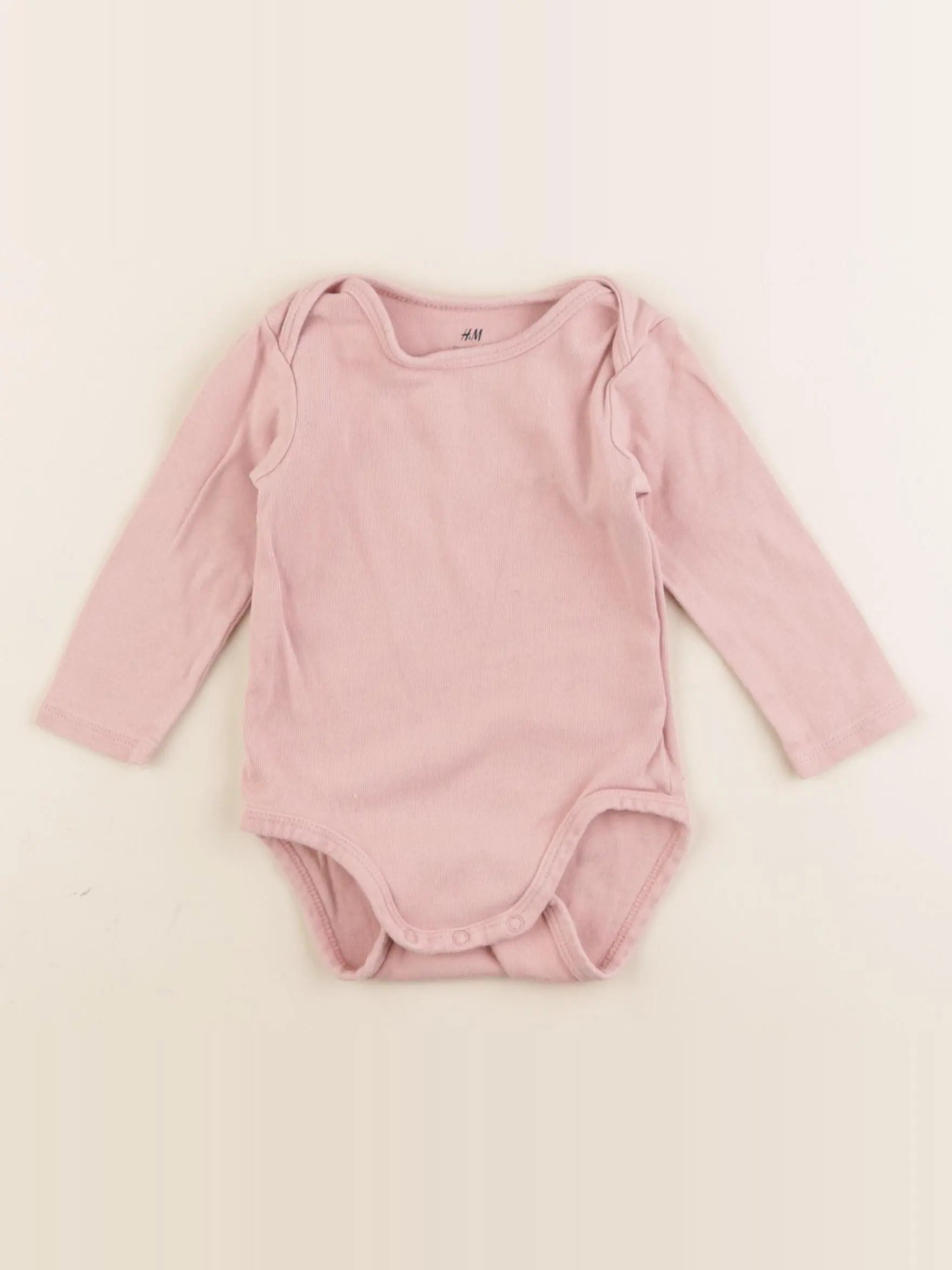 H&M - body rose - 4/6 mois