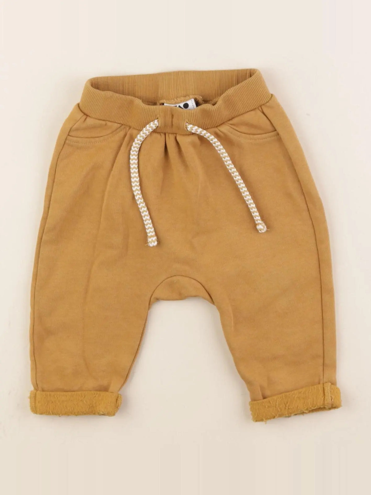Tape à l'oeil - pantalon doublé jaune - 6 mois