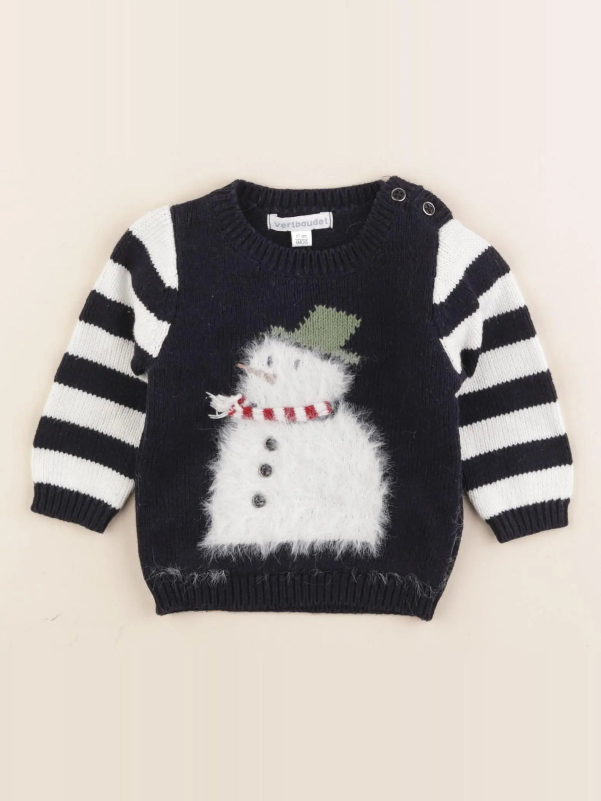 Vertbaudet - pull bleu - 6 mois
