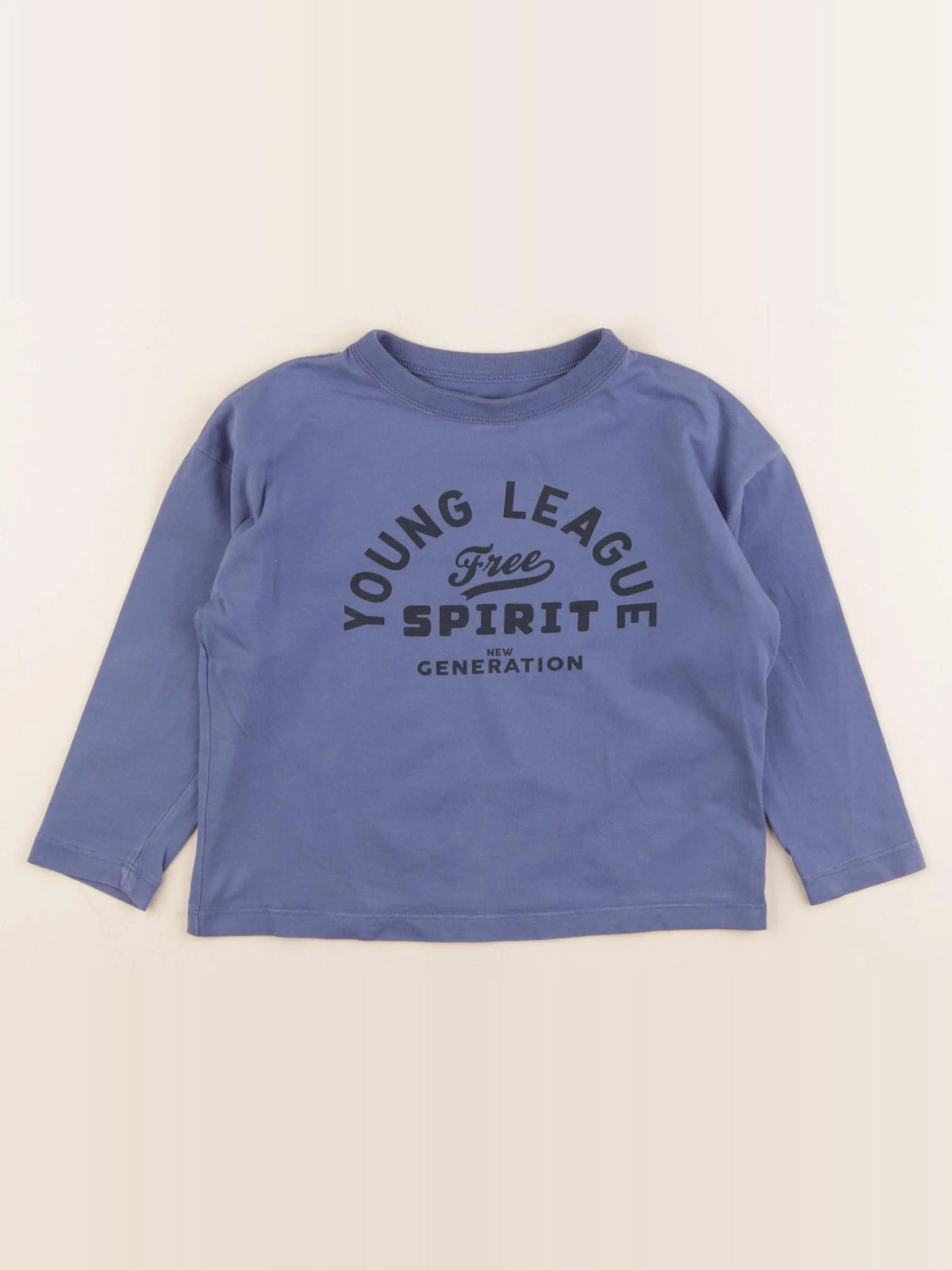Monoprix - tee-shirt bleu - 4 ans