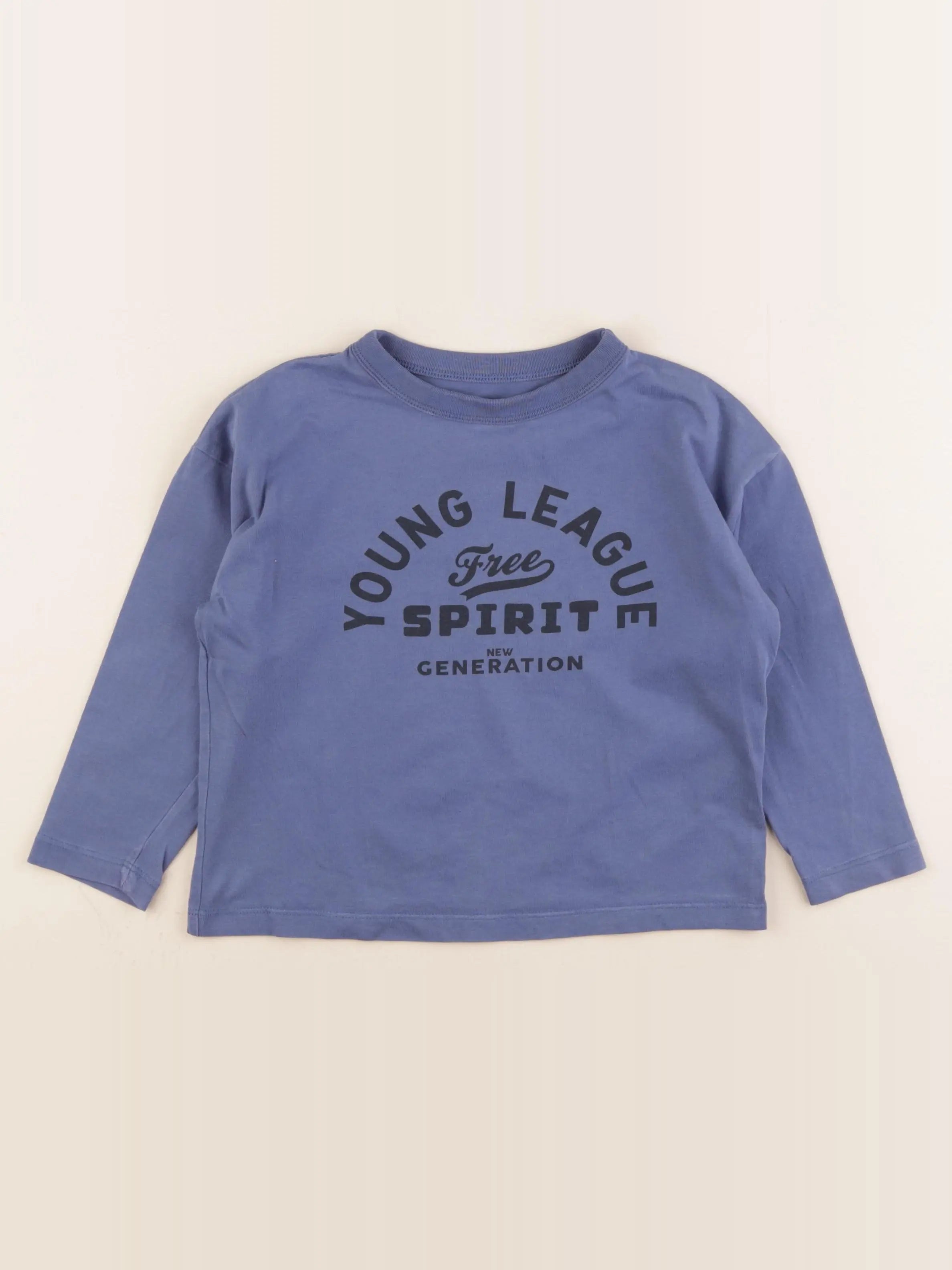 Monoprix - tee-shirt bleu - 4 ans