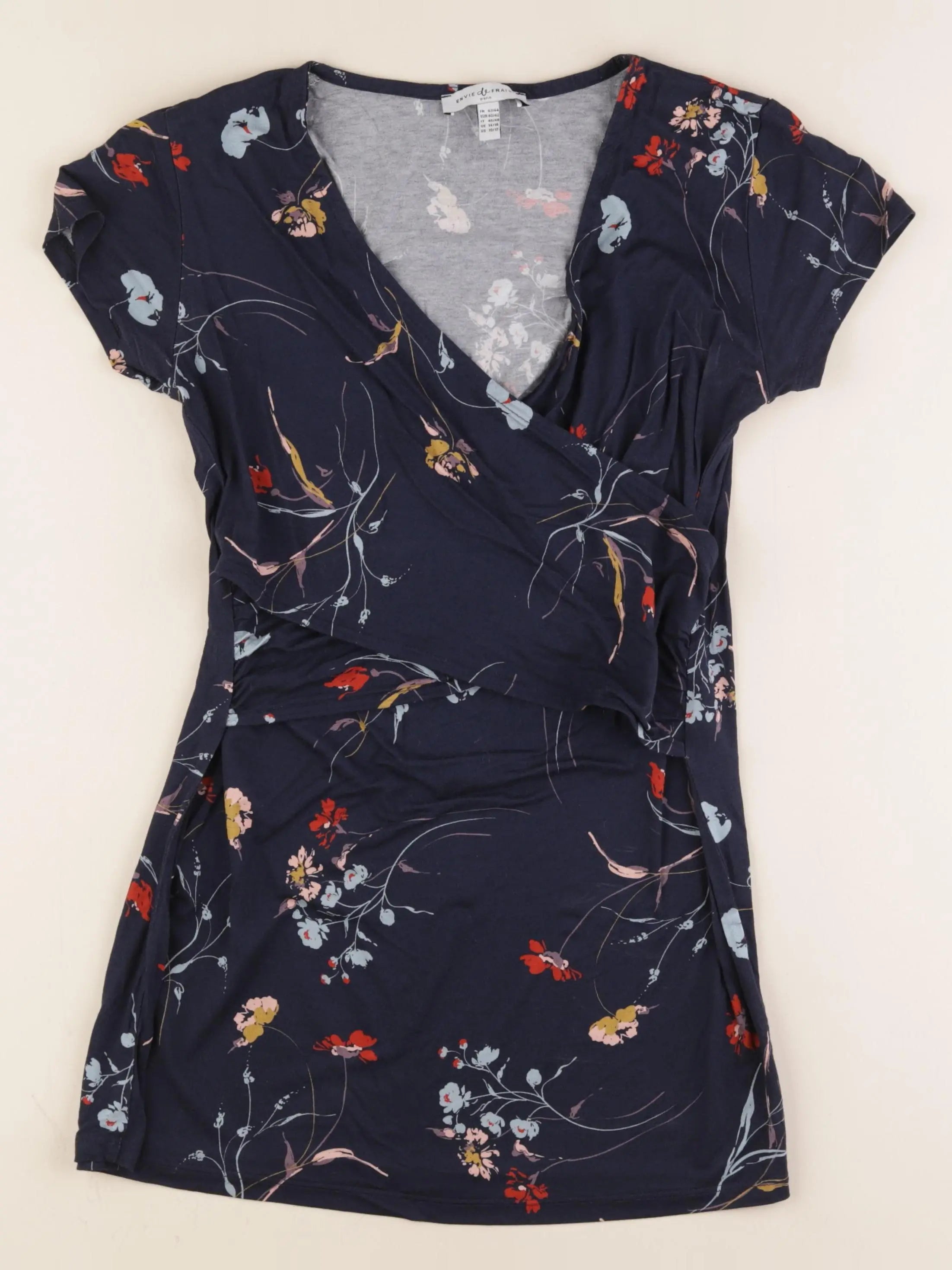 Envie de fraise - tee-shirt allaitement, grossesse bleu - 42 à 44