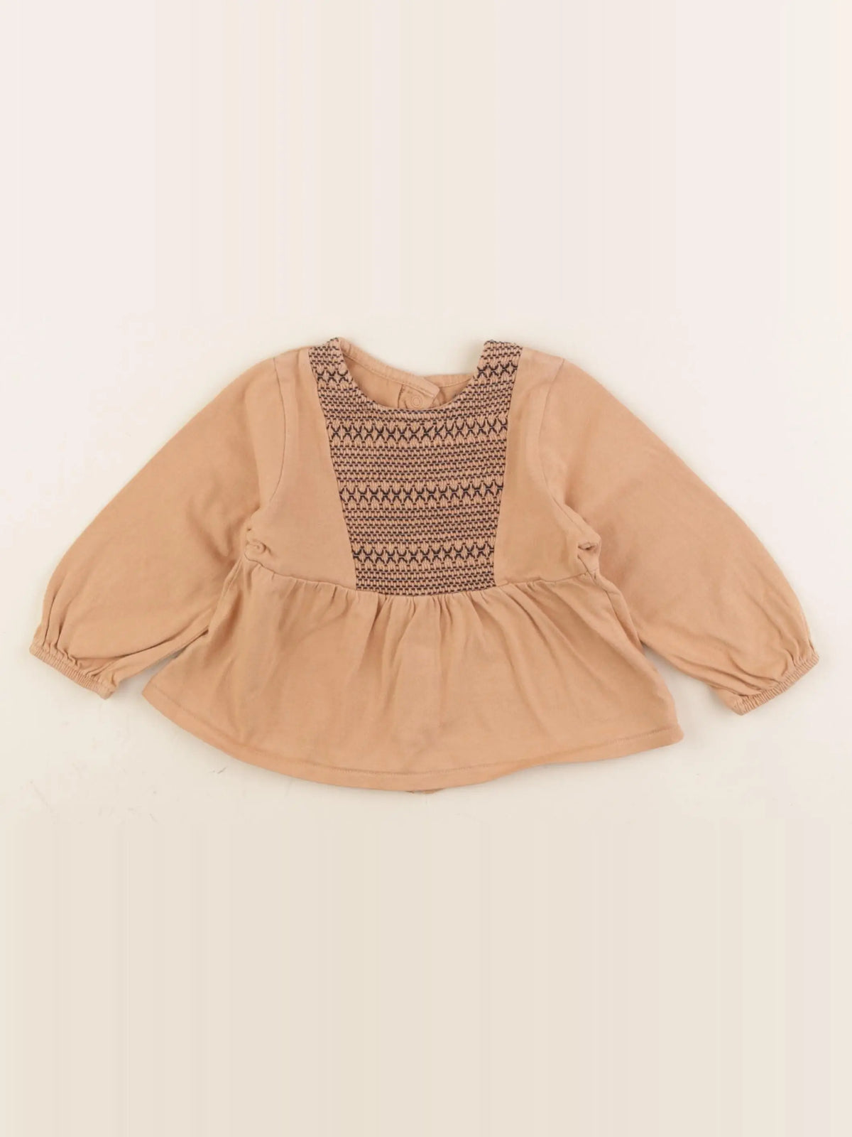 Vertbaudet - tee-shirt marron - 9 mois