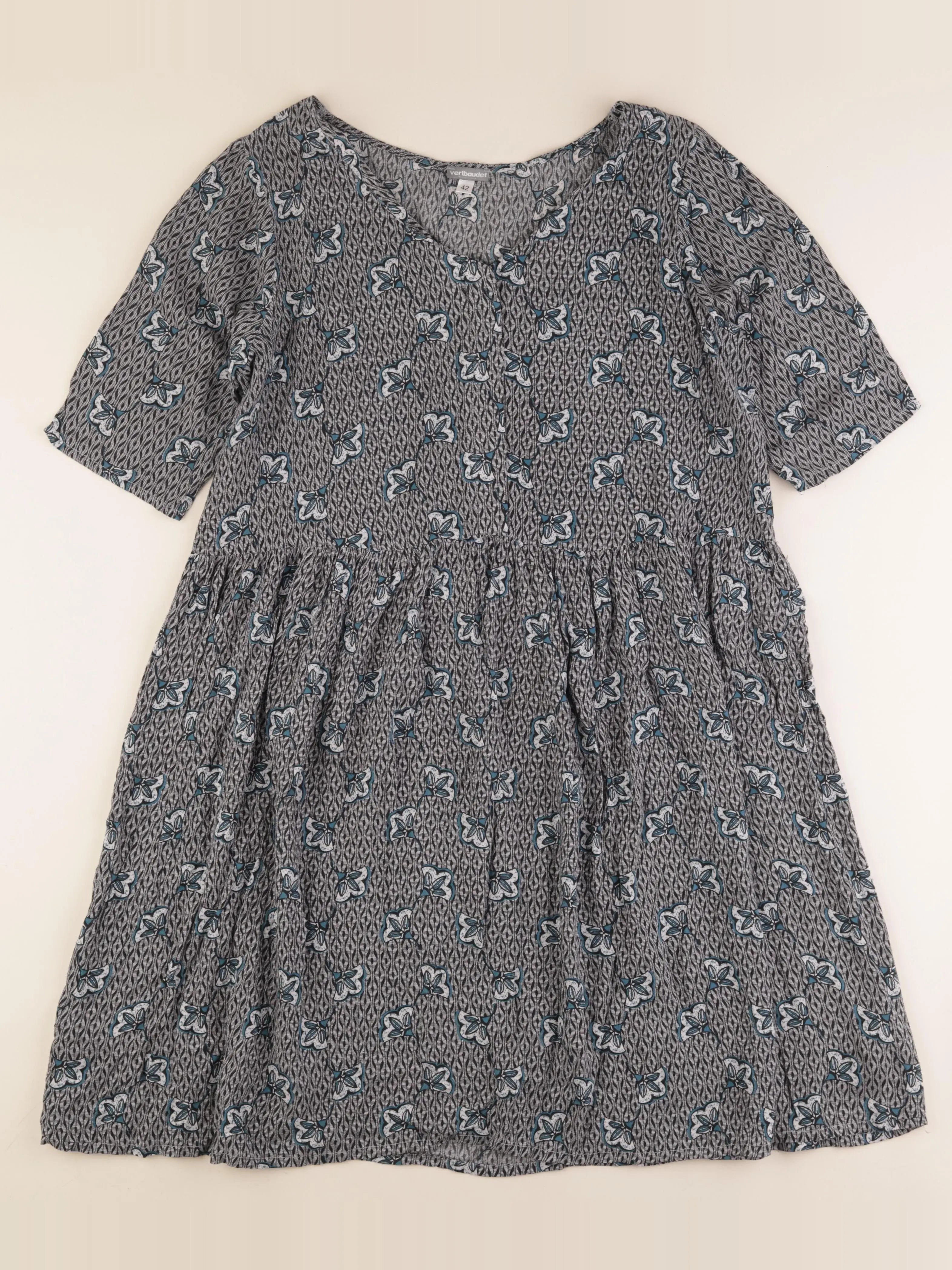 Vertbaudet - robe grossesse noir, bleu - 42