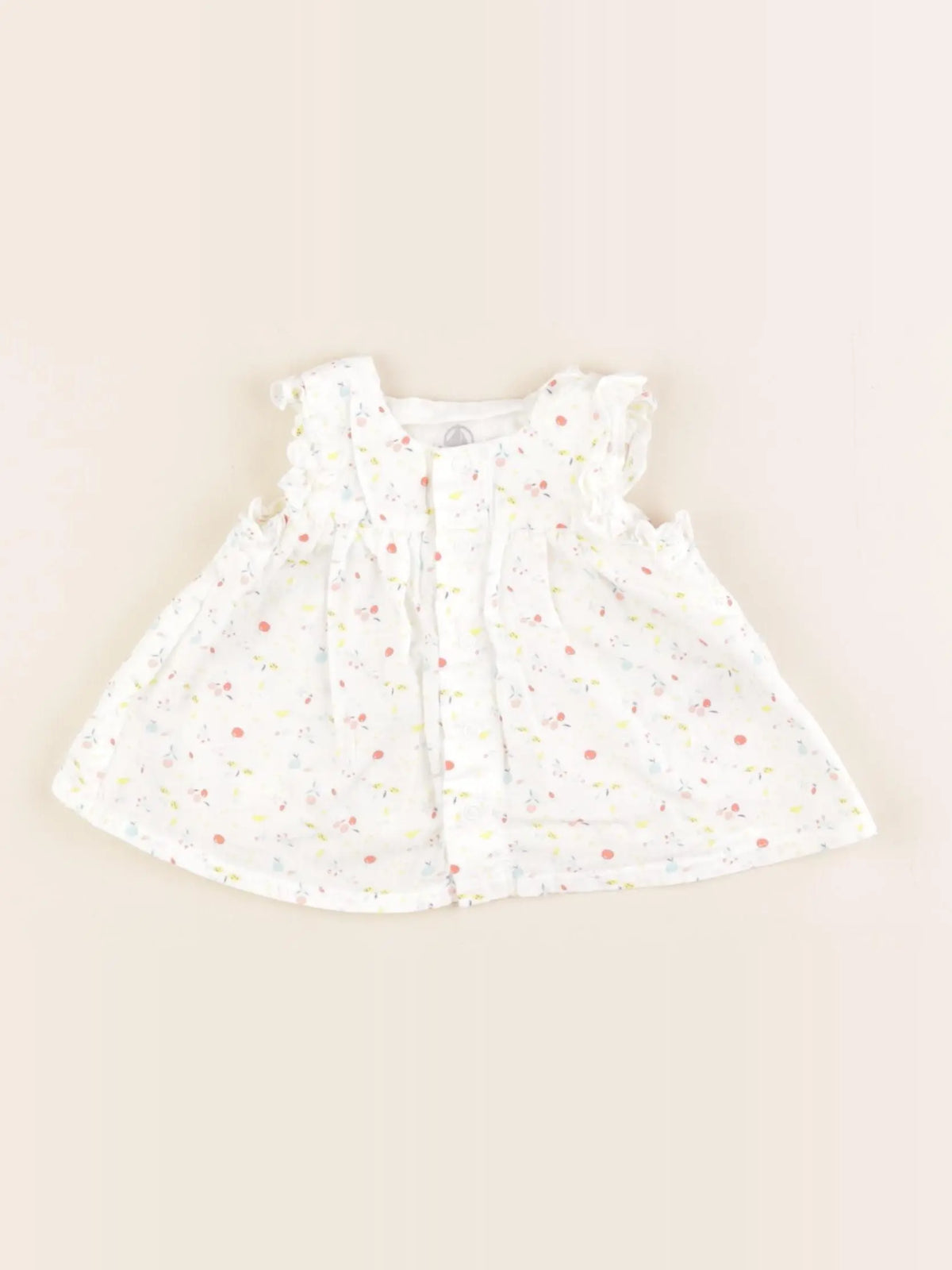 Petit Bateau - blouse blanc - 6 mois