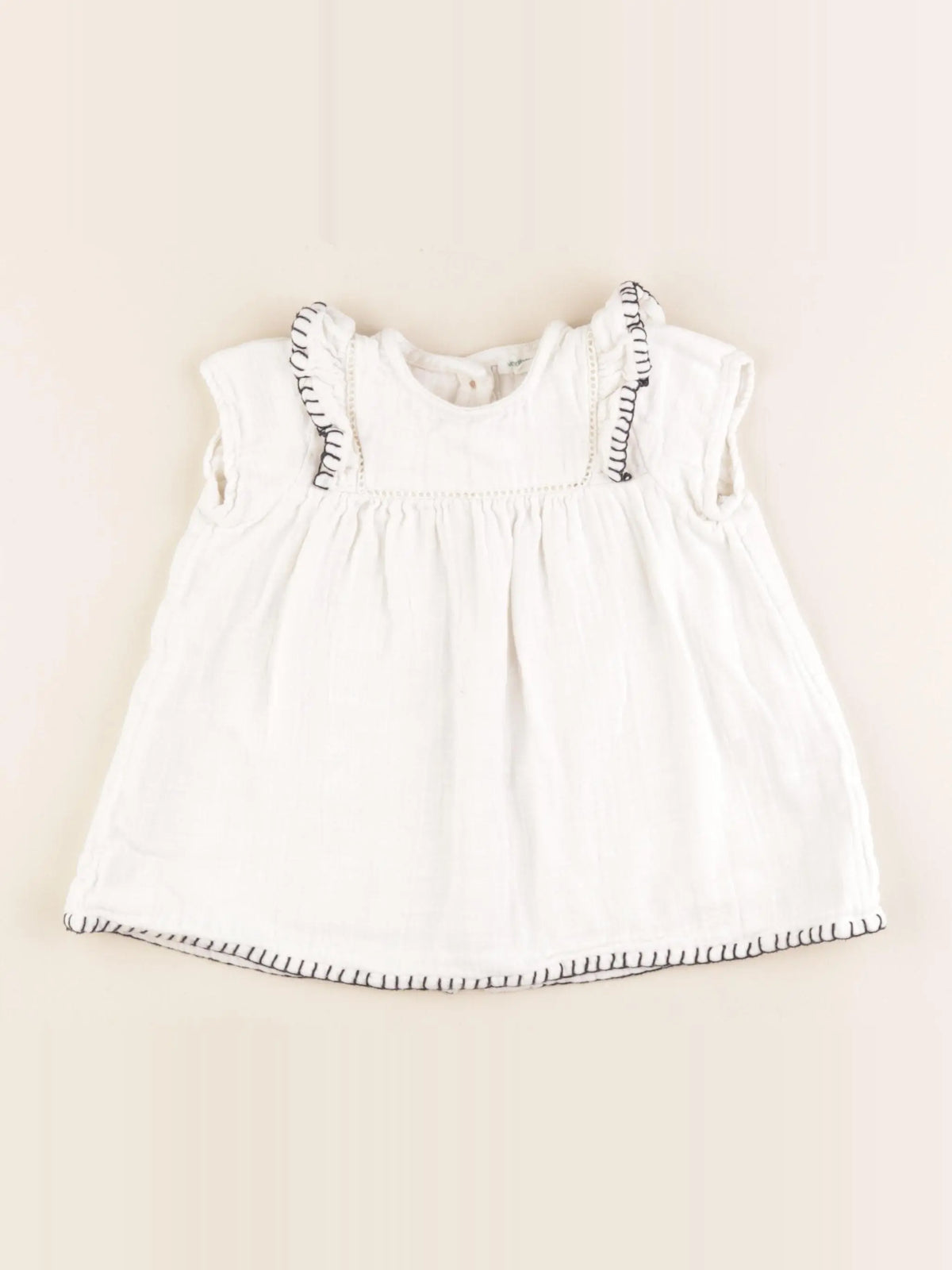 Vertbaudet - robe blanc - 12 mois