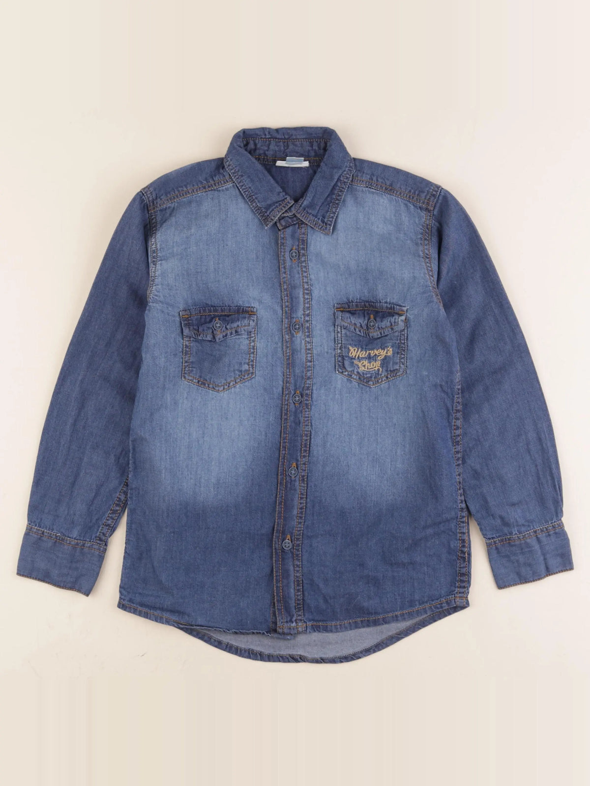 Vertbaudet - chemise bleu - 8 ans
