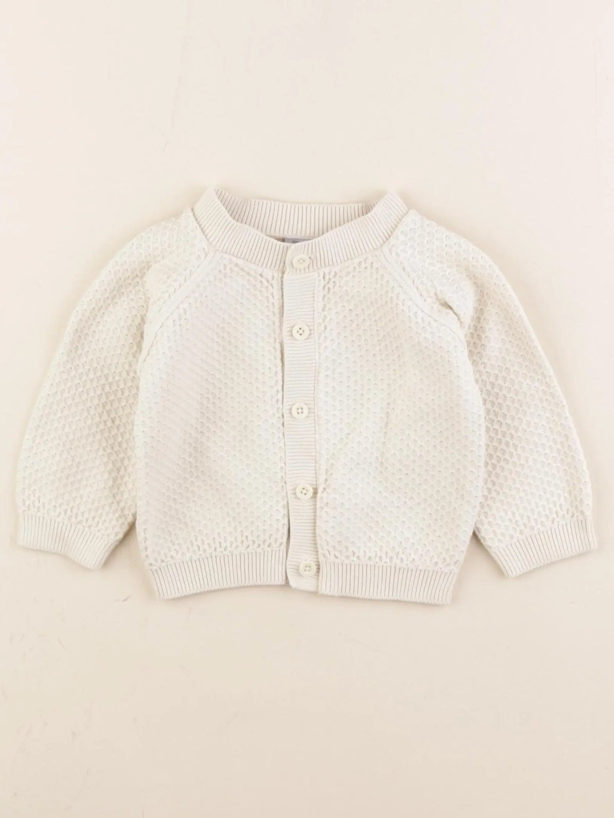 Petit Bateau - gilet beige - 12 mois