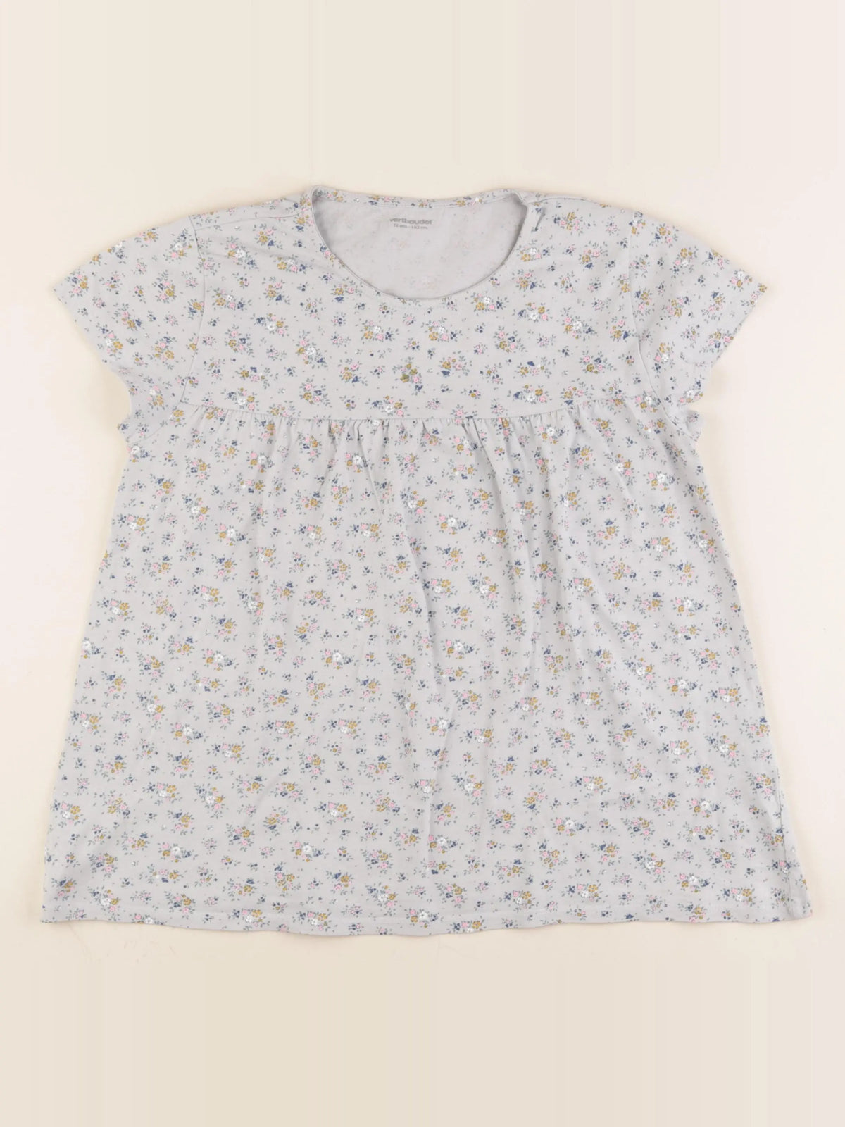 Vertbaudet - tee-shirt gris, bleu - 12 ans