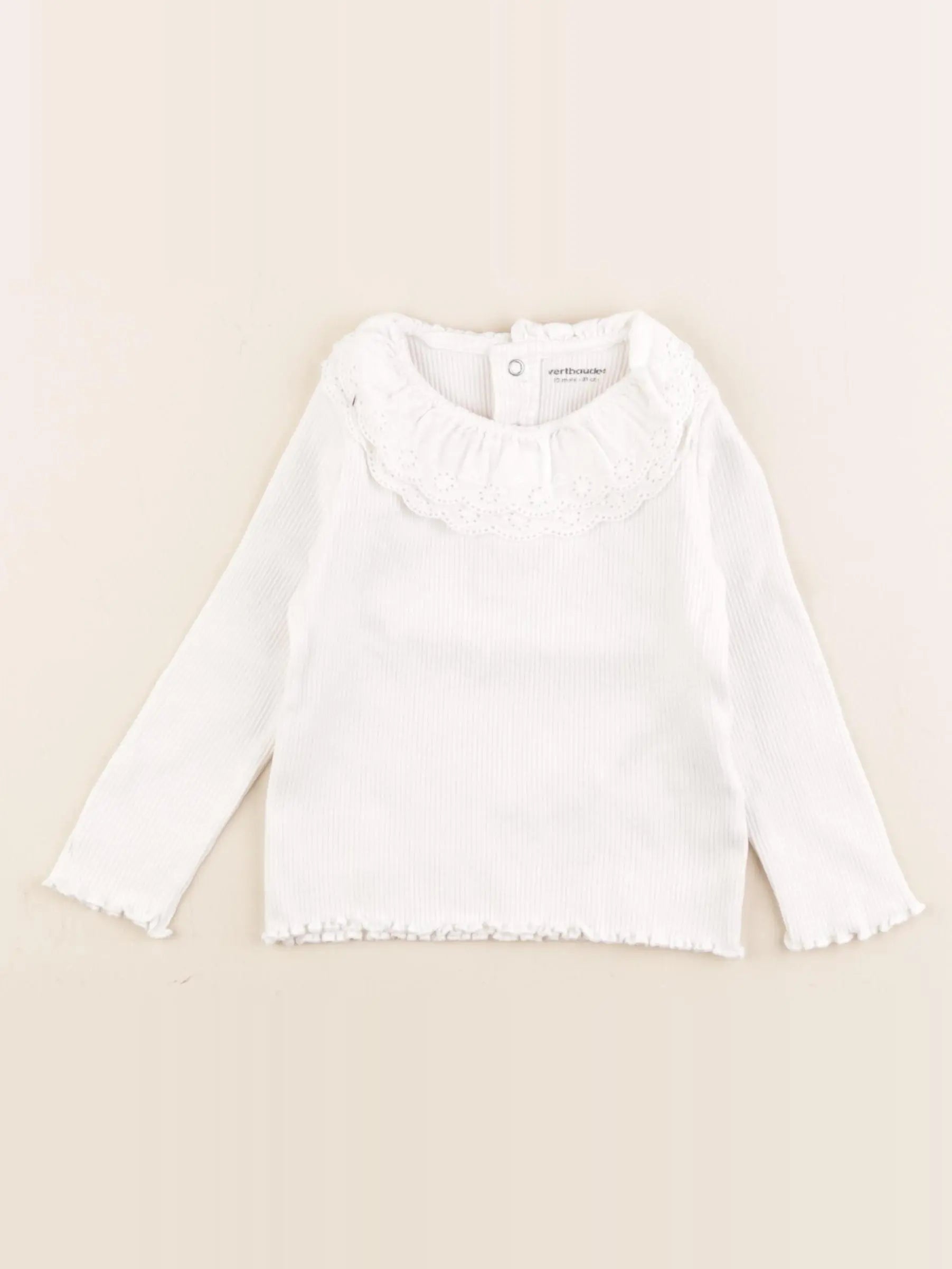 Vertbaudet - tee-shirt blanc - 18 mois