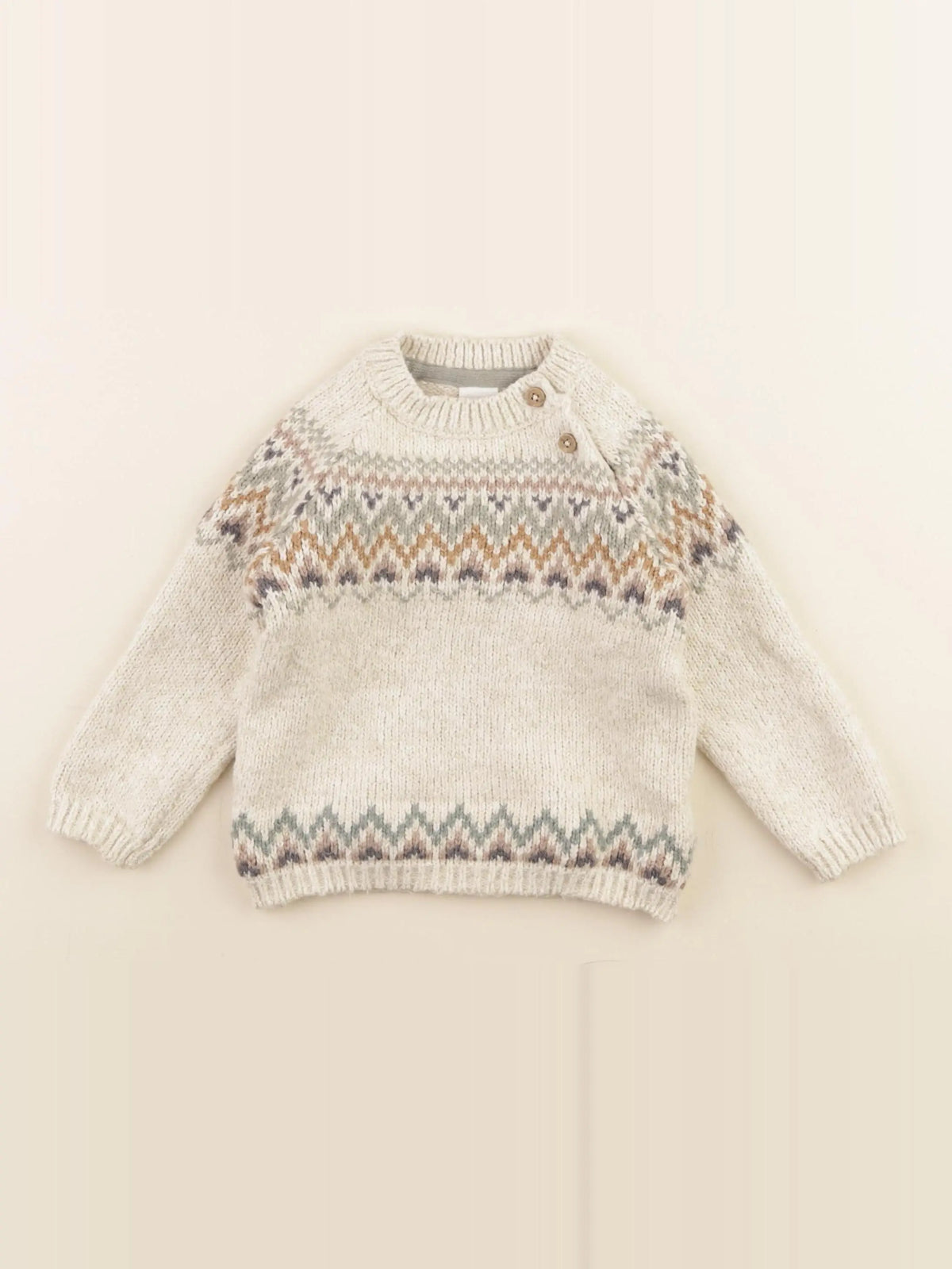 H&M - pull beige - 9/12 mois