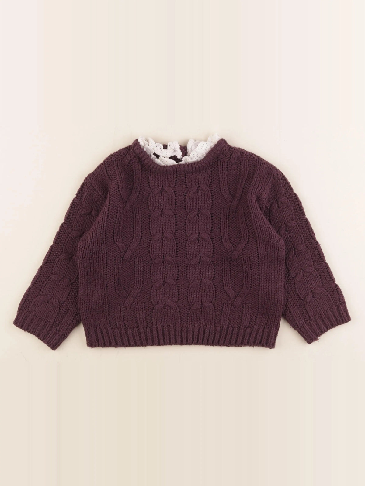 Vertbaudet - pull violet - 4 ans
