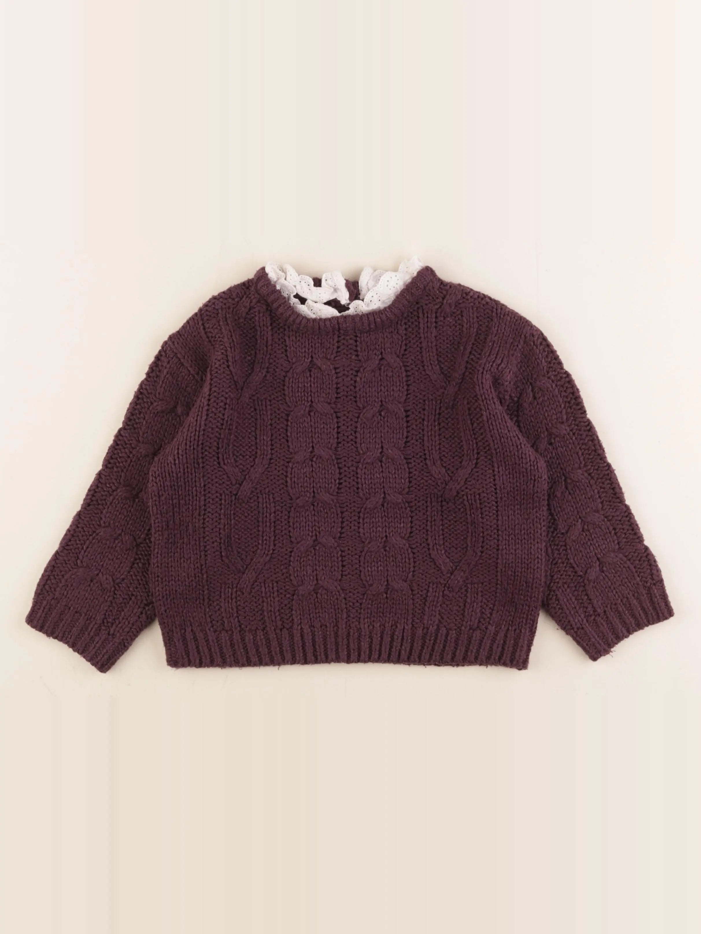 Vertbaudet - pull violet - 4 ans